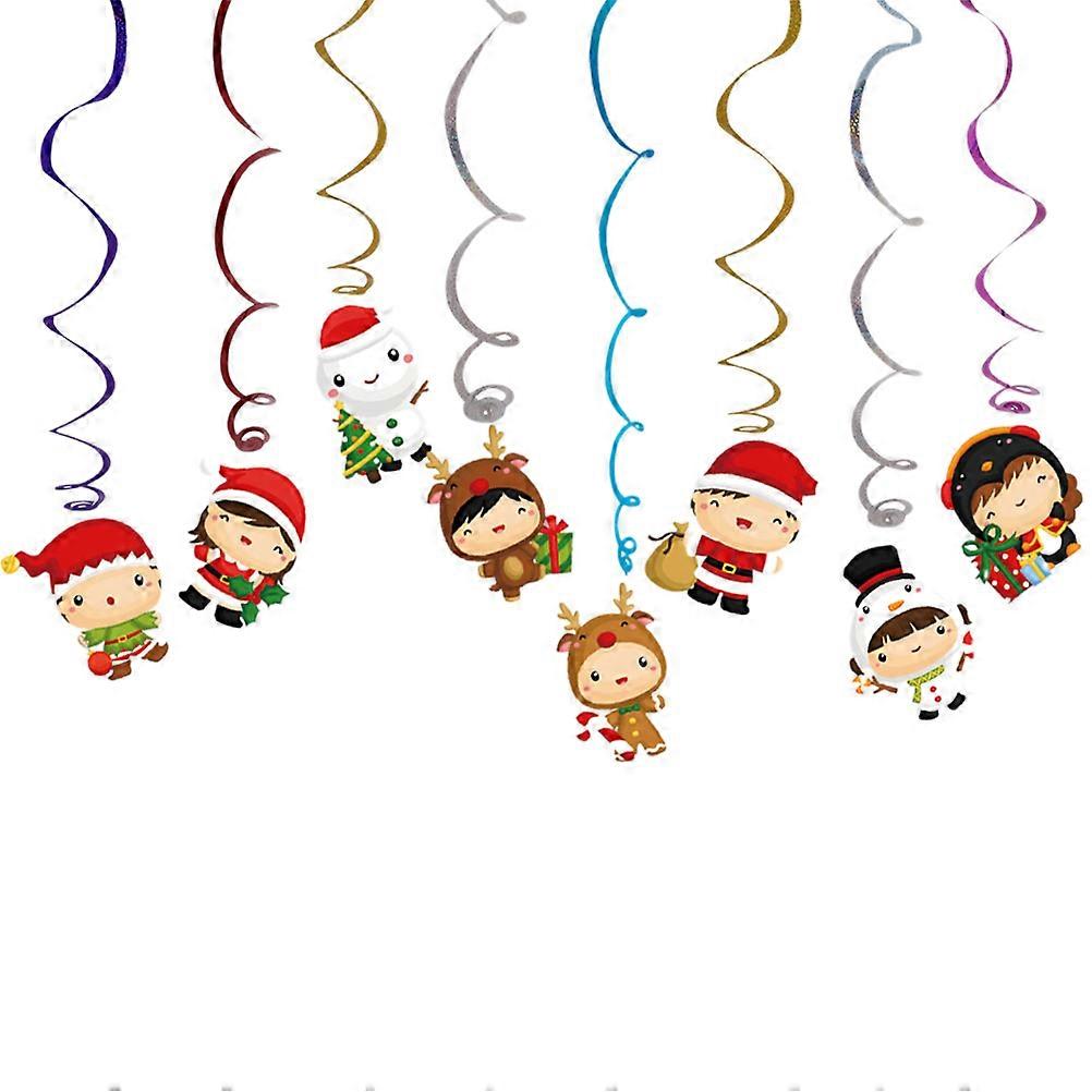 Ceiling Swirl Swirl Decorations for Party with Snowman 3Pcs Set
