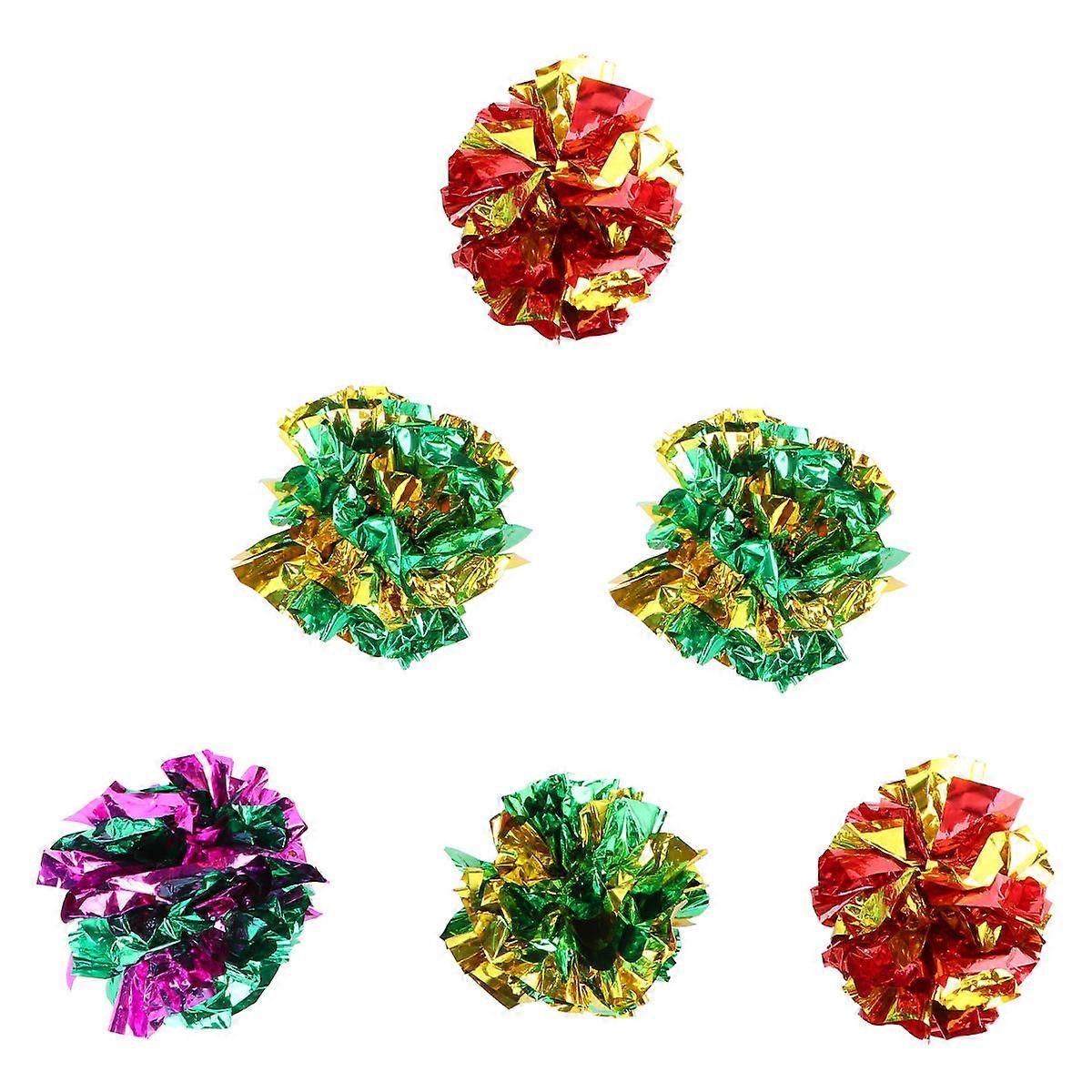 Cat Toys Balls Crinkle Balls for Cat Play 12Pcs Assorted Color