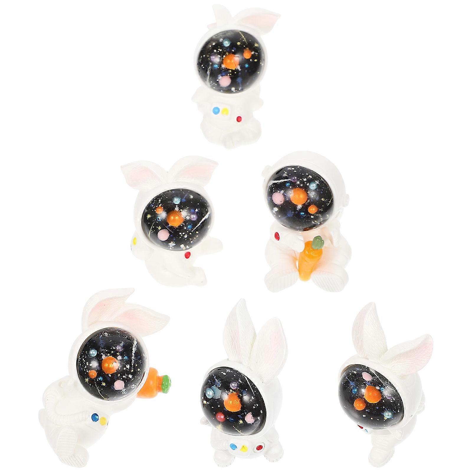 Easter Bunny Decor Astronaut Figurines for Decor 30 Pieces Set