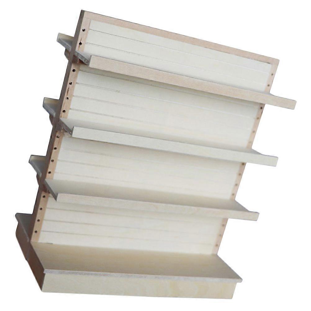 Shelf Model Wooden Shelf for Decor 4Pcs Simulation Miniature Set