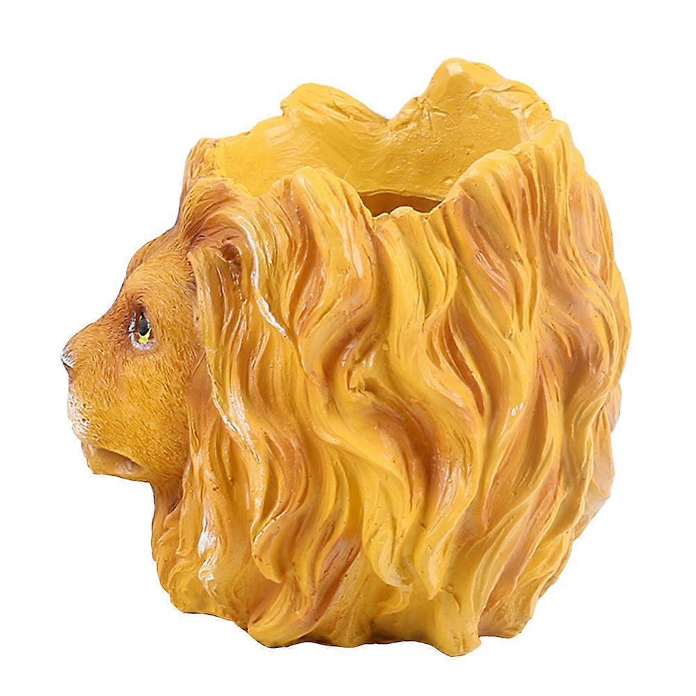 Creative Lion Flowerpot for Succulents Resin Material 3Pcs