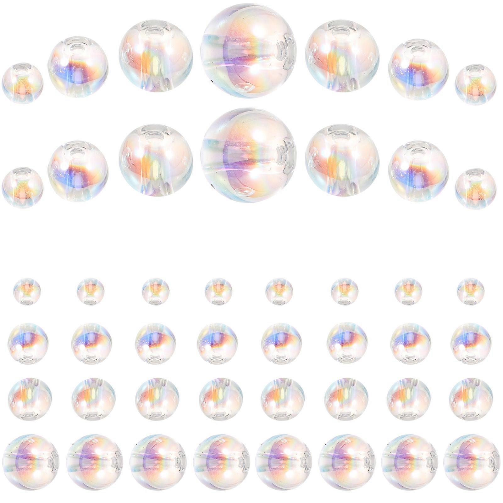Shiny Appearance Assorted Glass Beads 300 Pcs Perfect For Bracelet Making Anklet Craft Projects Round Shape