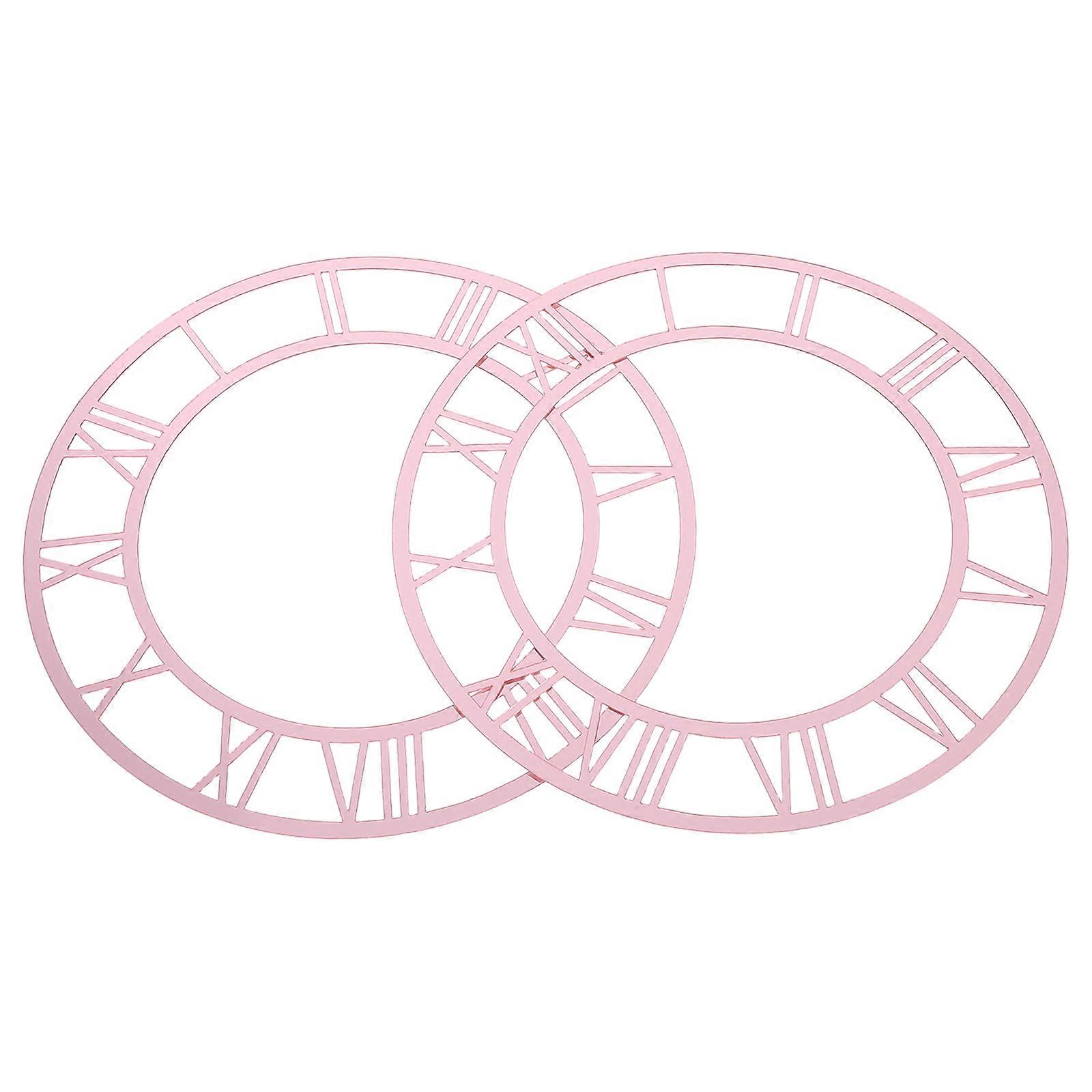 Roman Wall Clock Frameless Acrylic Mirror Clock for Office Use 6Pcs