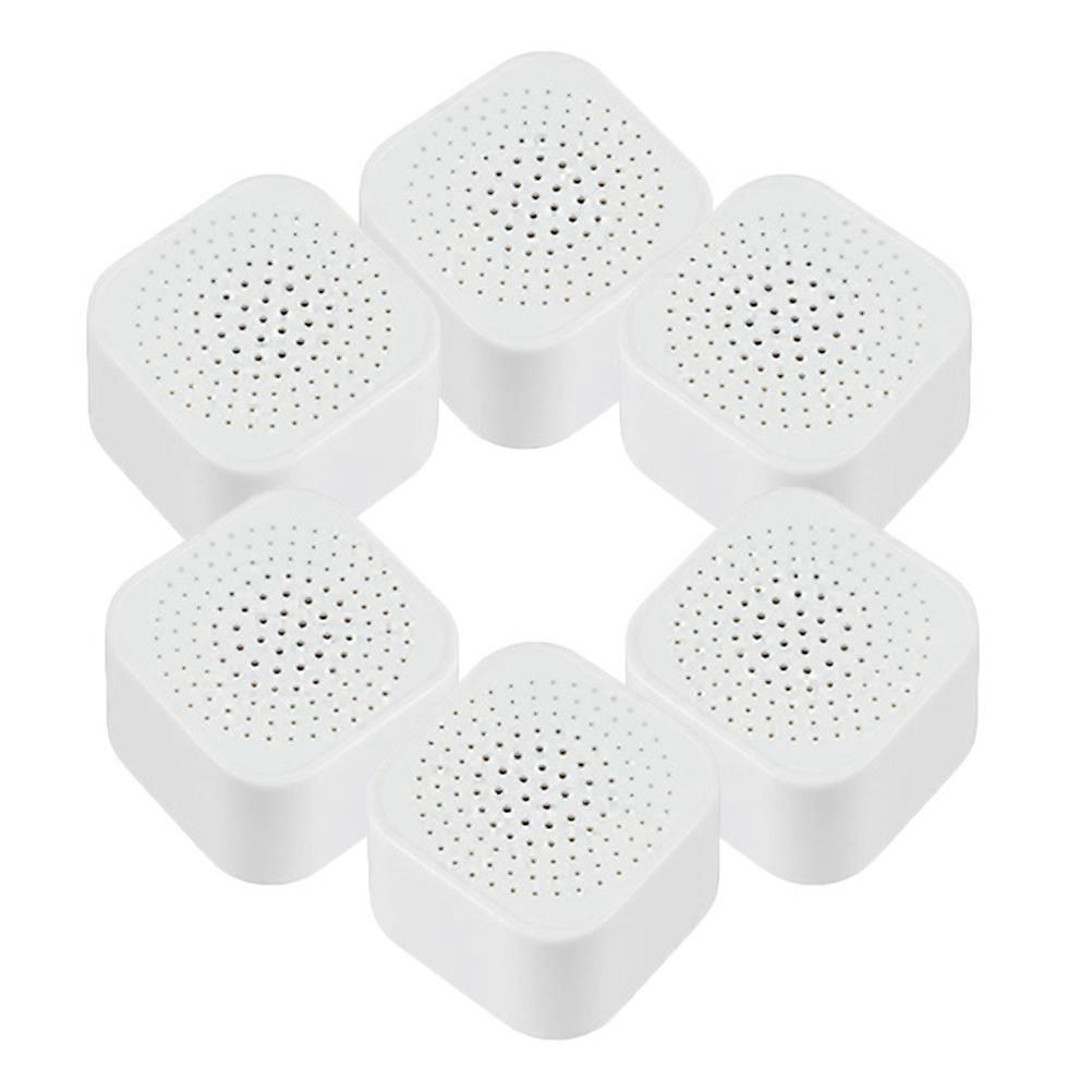 Refrigerator Odor Deodorizer 6Pcs Designed for Fridge Closet Air Freshening with White Plastic