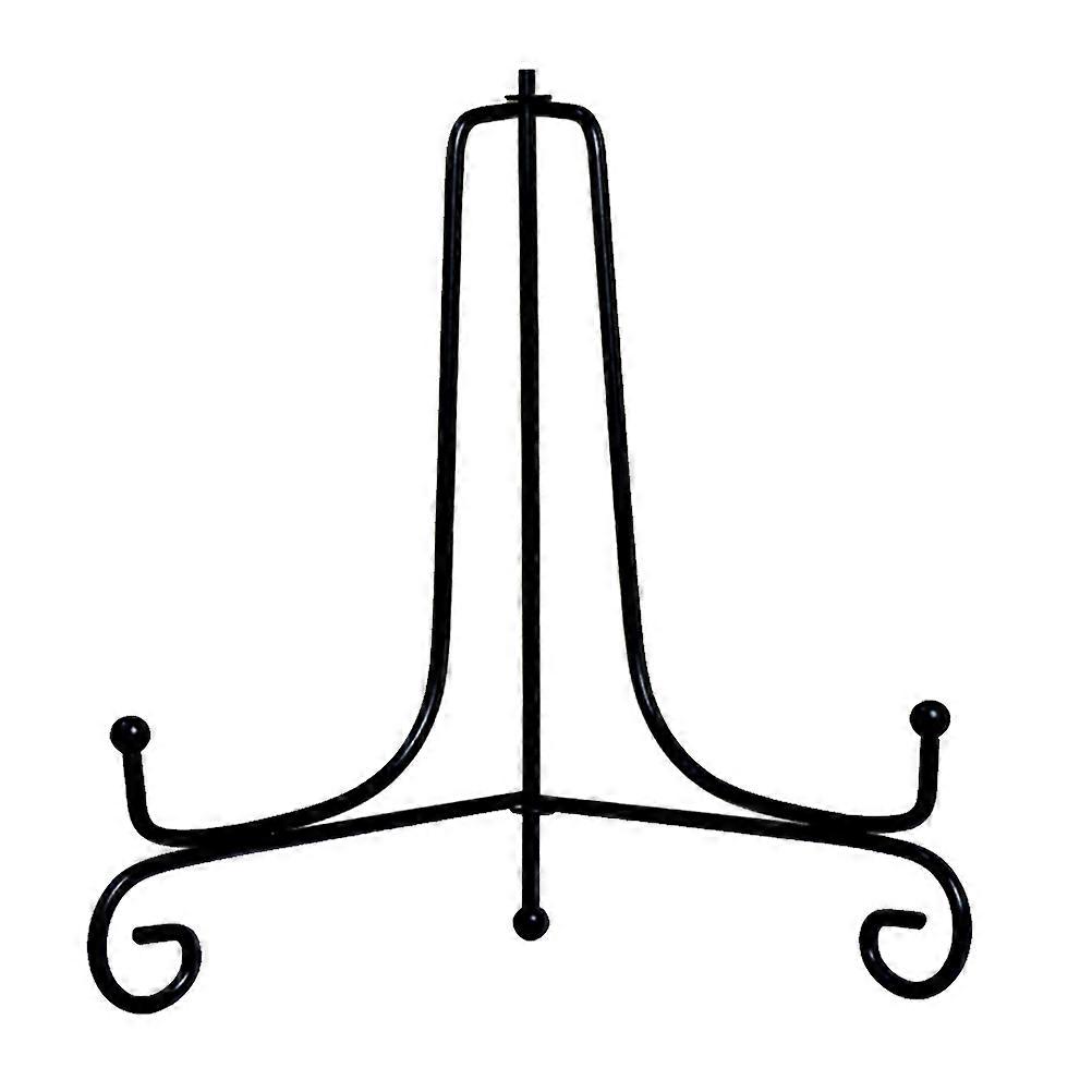 Dish Rack Iron Display Stand for Display 3Pcs Black Decorative Rack