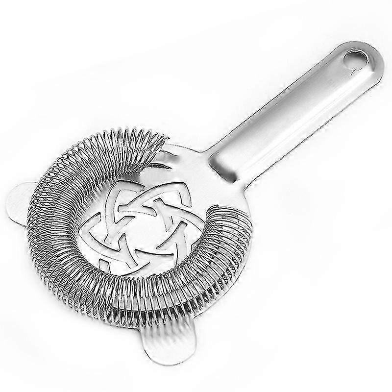For 2024 1pc Stainless Steel Ice Strainer Filter (Silver), Cocktail Making Tool, Barware Accessory