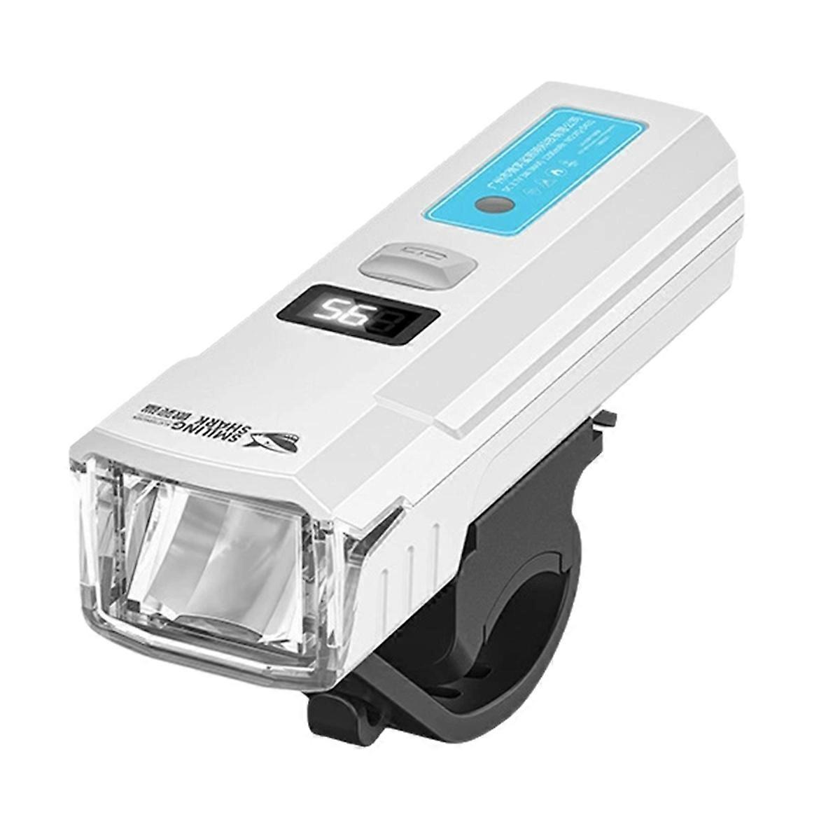  Bicycle Headlight Digital Display Waterproof White