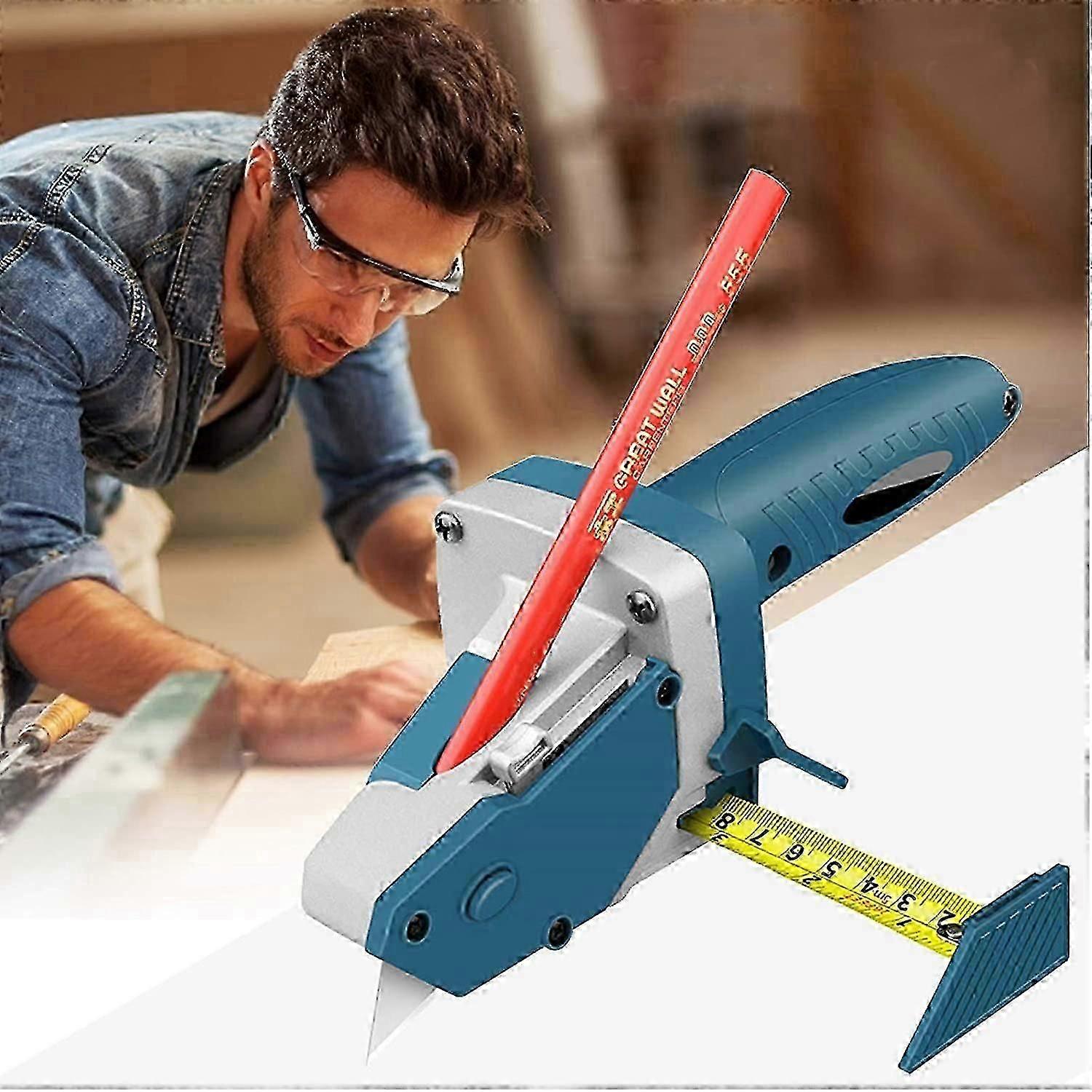 Drywall Hand Tool with Tape Measure Panel Cutting Tool to Measure, Mark and Cut Drywall, Shingles, Insulation