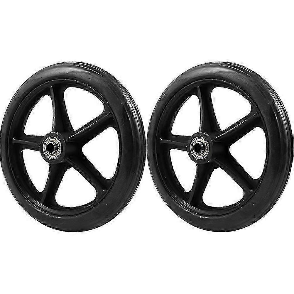 Universal Walker Wheels Replacement Parts For Elderly Mobility 5.95.92in Black Wear-resistant Functionality 2Pcs