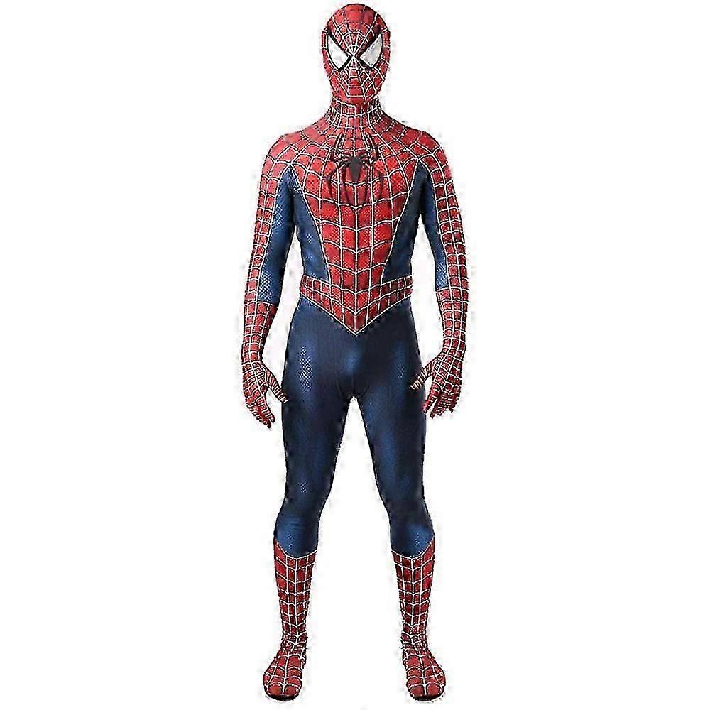 Tobey Maguire Spiderman Costume Black/red Raimi Spider Man Cosplay Superhero Zentai Suit Halloween Costumes For Adults/kids - FKB