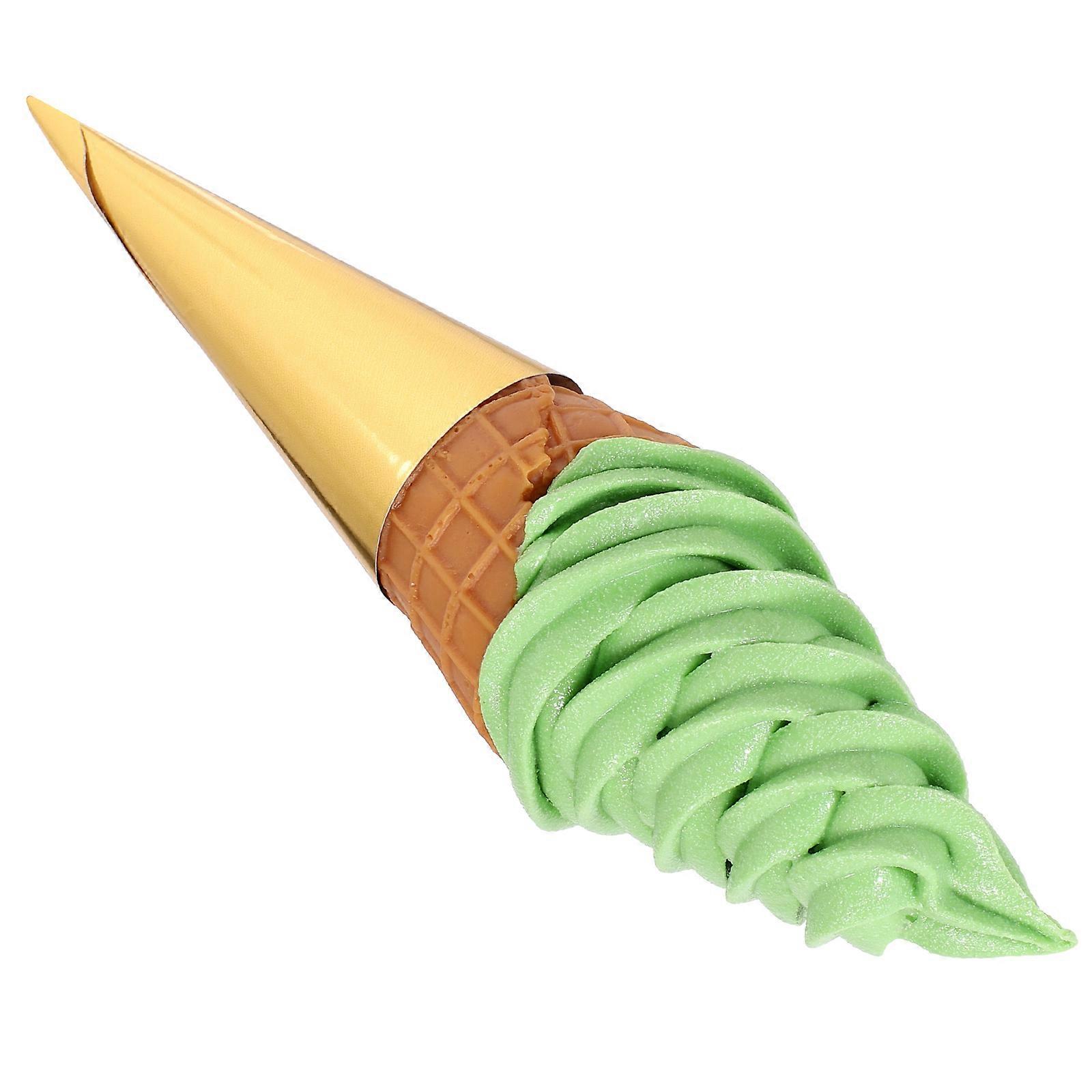 Simulation Ice Cream Cone Model for Decoration 5Pcs Realistic Pretend Toy Prop
