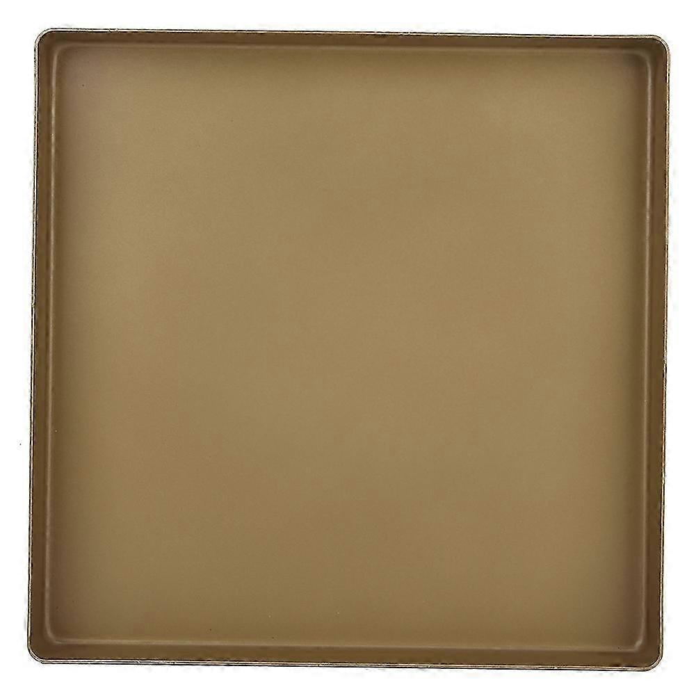 25-26 28x28x3cm Gold Aluminum Alloy Square Shape Non-Stick Baking Tray Bread Pizza Tray Baking Tool