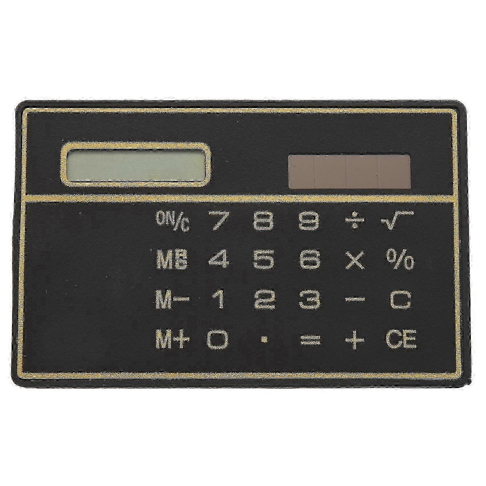 Solar Calculator, Credit Card Size 8-Digit Portable Solar-Powered with Ultra-Thin Design 26s