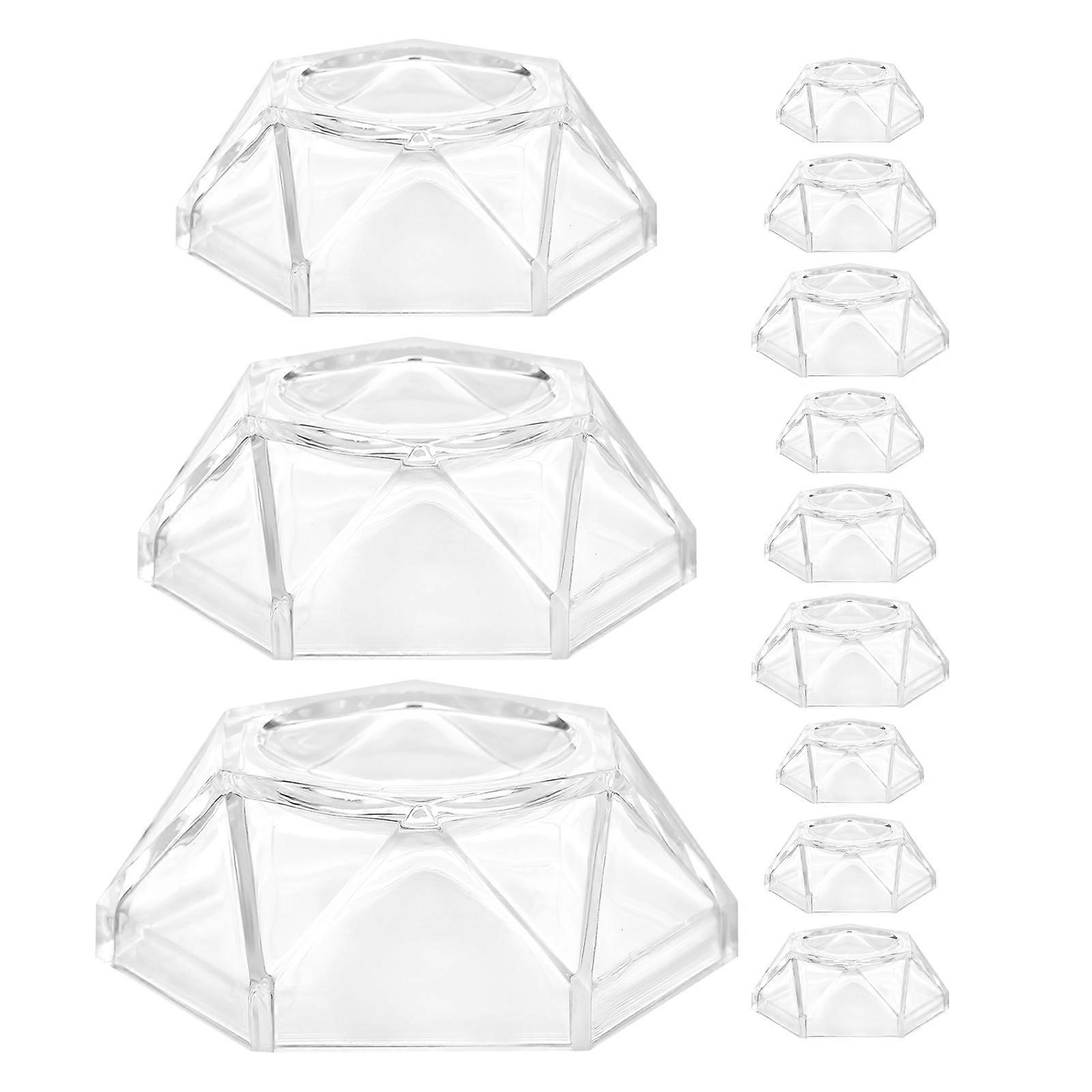 Sphere Base Crystal Holder Stand Acrylic Transparent for Displaying Crystal Balls 15Pcs