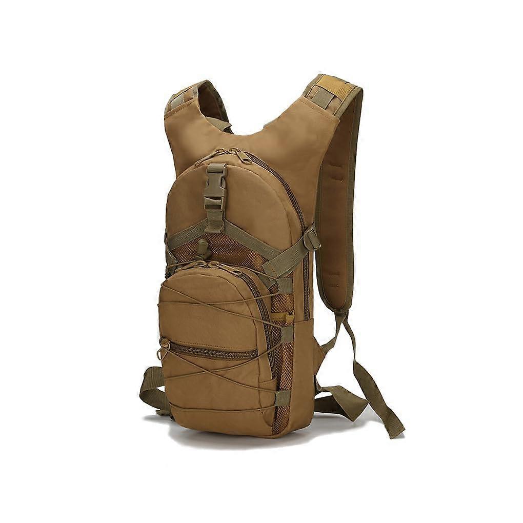 Backpack Large Capacity Storage Bag Waterproof Cycling Pouch Sundries Pack For Camping Backpacking Climbing Mud Color