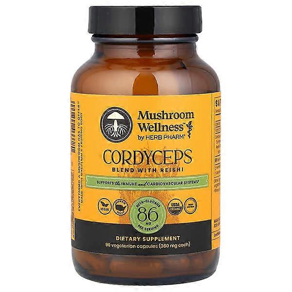 Herb Pharm, Mushroom WellnessÃÂÃÂ¢ÃÂÃÂÃÂÃÂ¢, Cordyceps, Blend with Reishi, 90 Vegetarian Capsules
