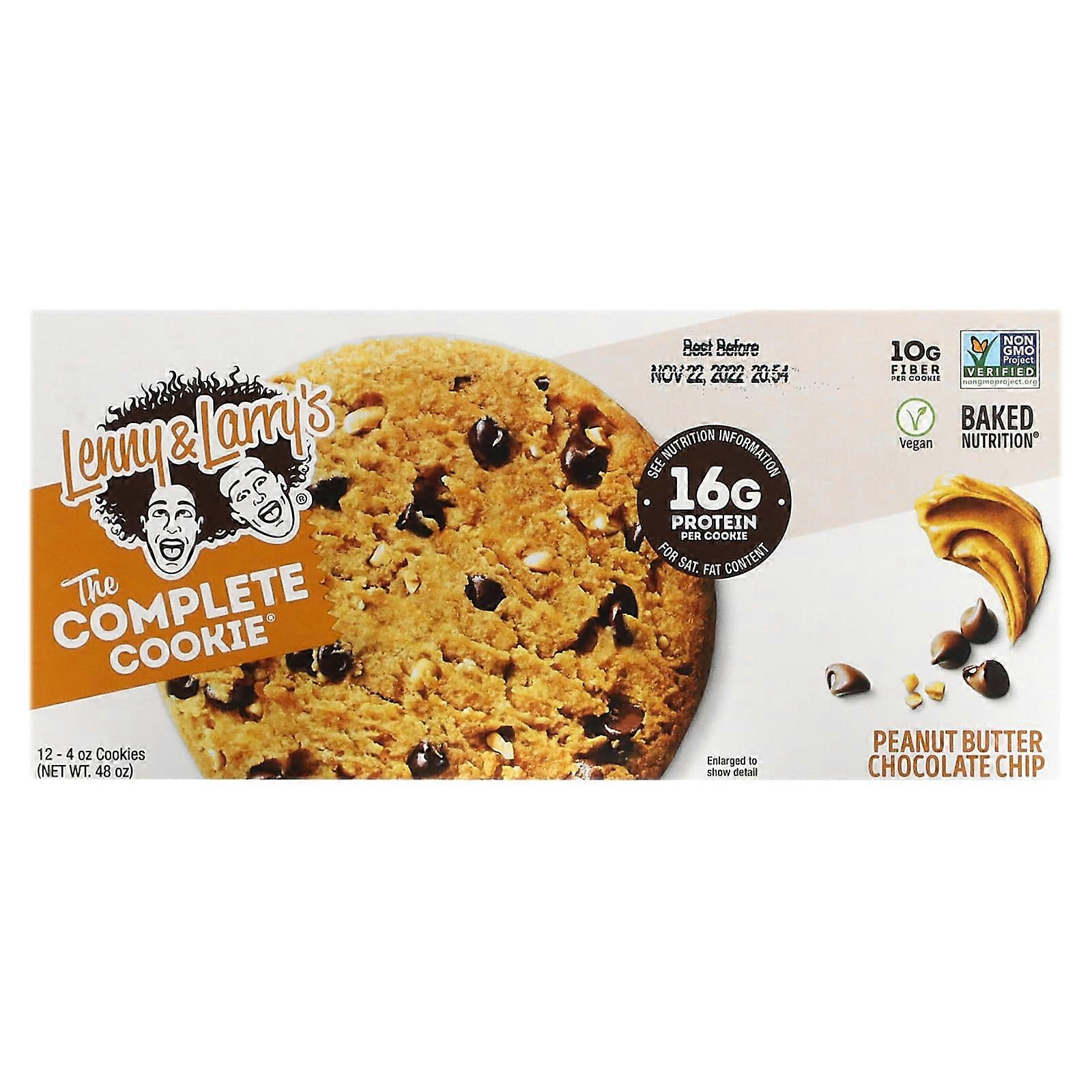 The COMPLETE Cookie, Peanut Butter Chocolate Chip, 12 Cookies, 4 oz (113 g) Each