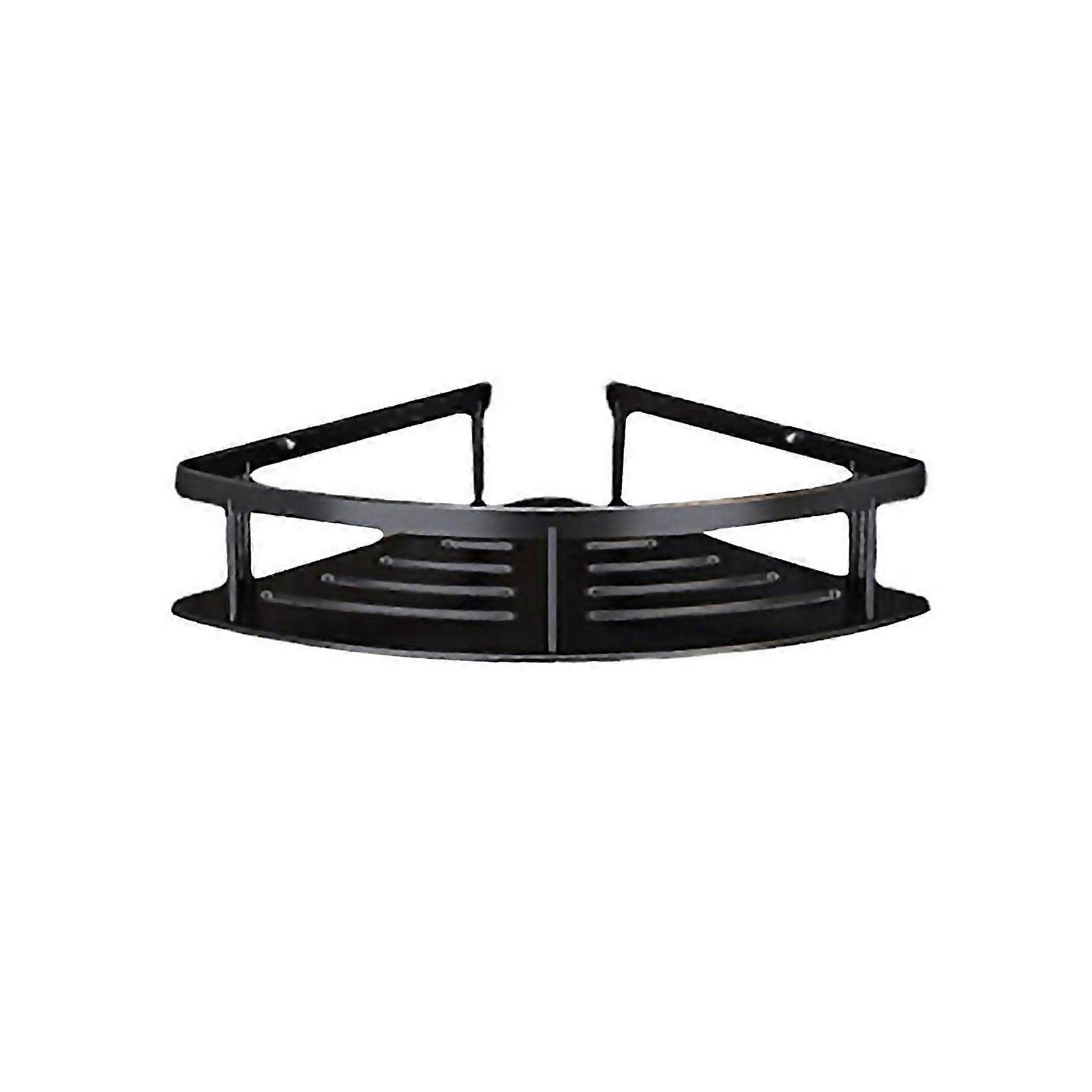 For Shower Shelf Rustproof Moistureproof Wall Mounted Hollow Design Fan Shaped Organize Shampoo Alum