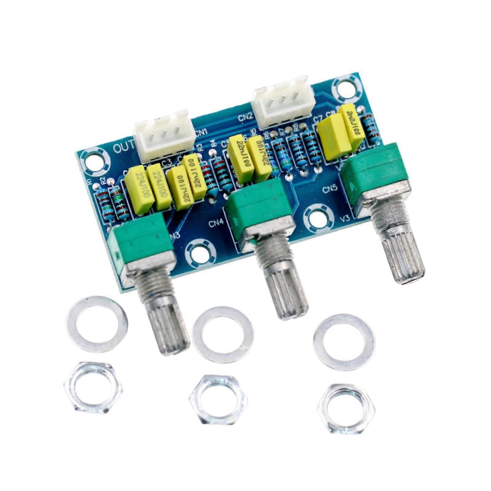 Audio Board Lightweight Treble Bass Tone Control Preamplifier Module 2.54mm 3P Header For Electronics DIY