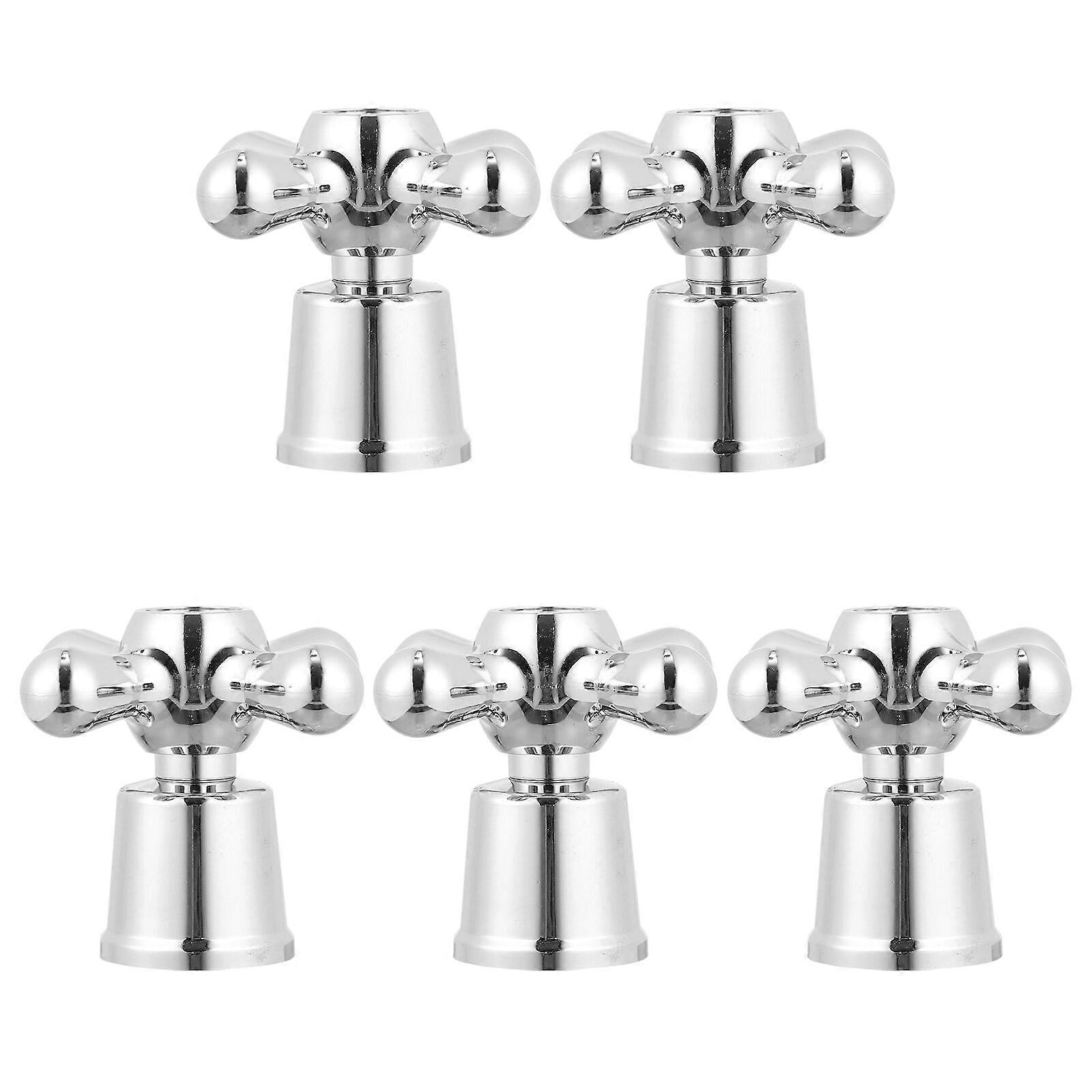 Kuyiluo 5Pcs Cross-Arm Faucet Handle Universal Replacement Hot Cold Tap