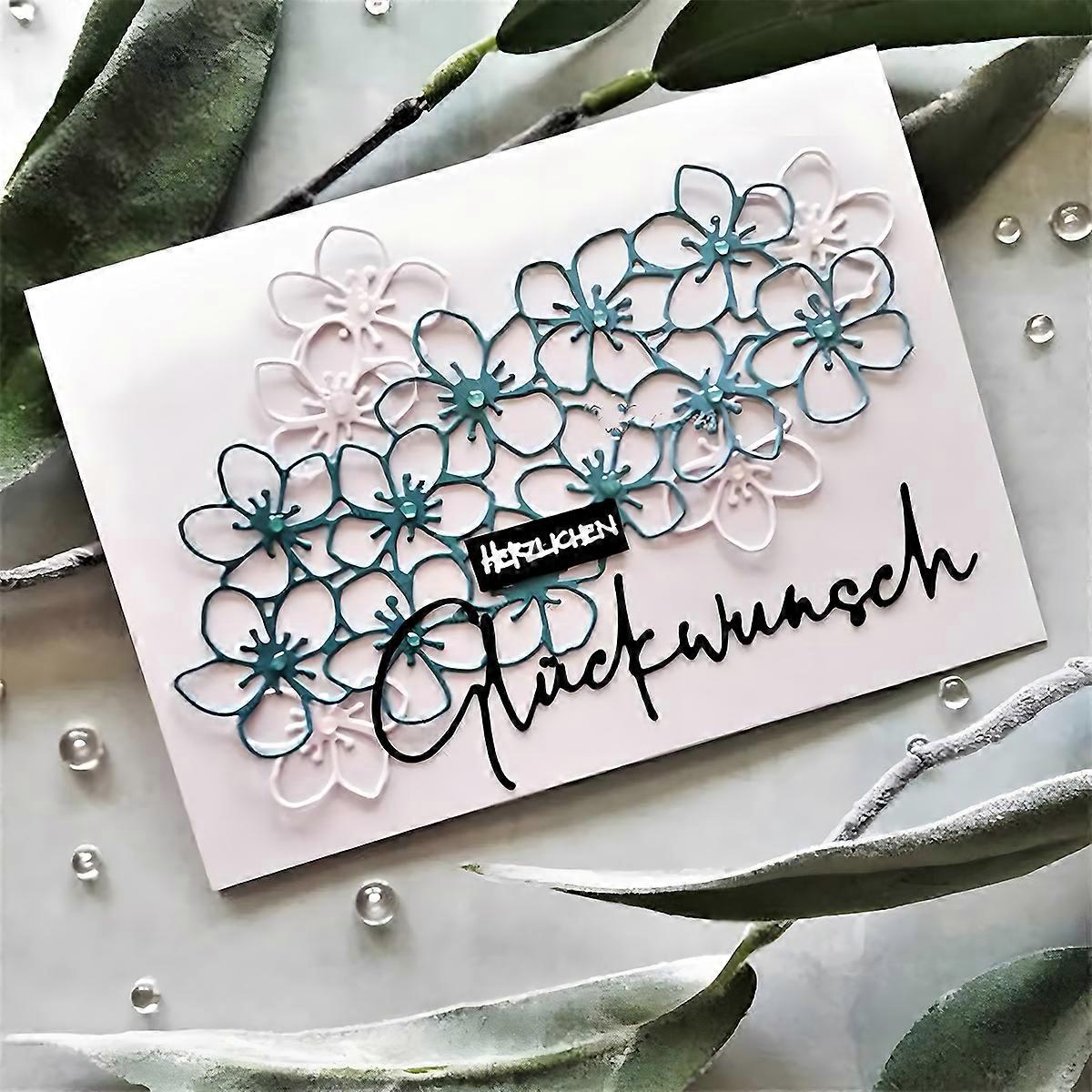 1PC Blooming Flowers Metal Cutting Dies Die-cut Crafts Stencil Tool for DlY Handmade Scrapbook Cards