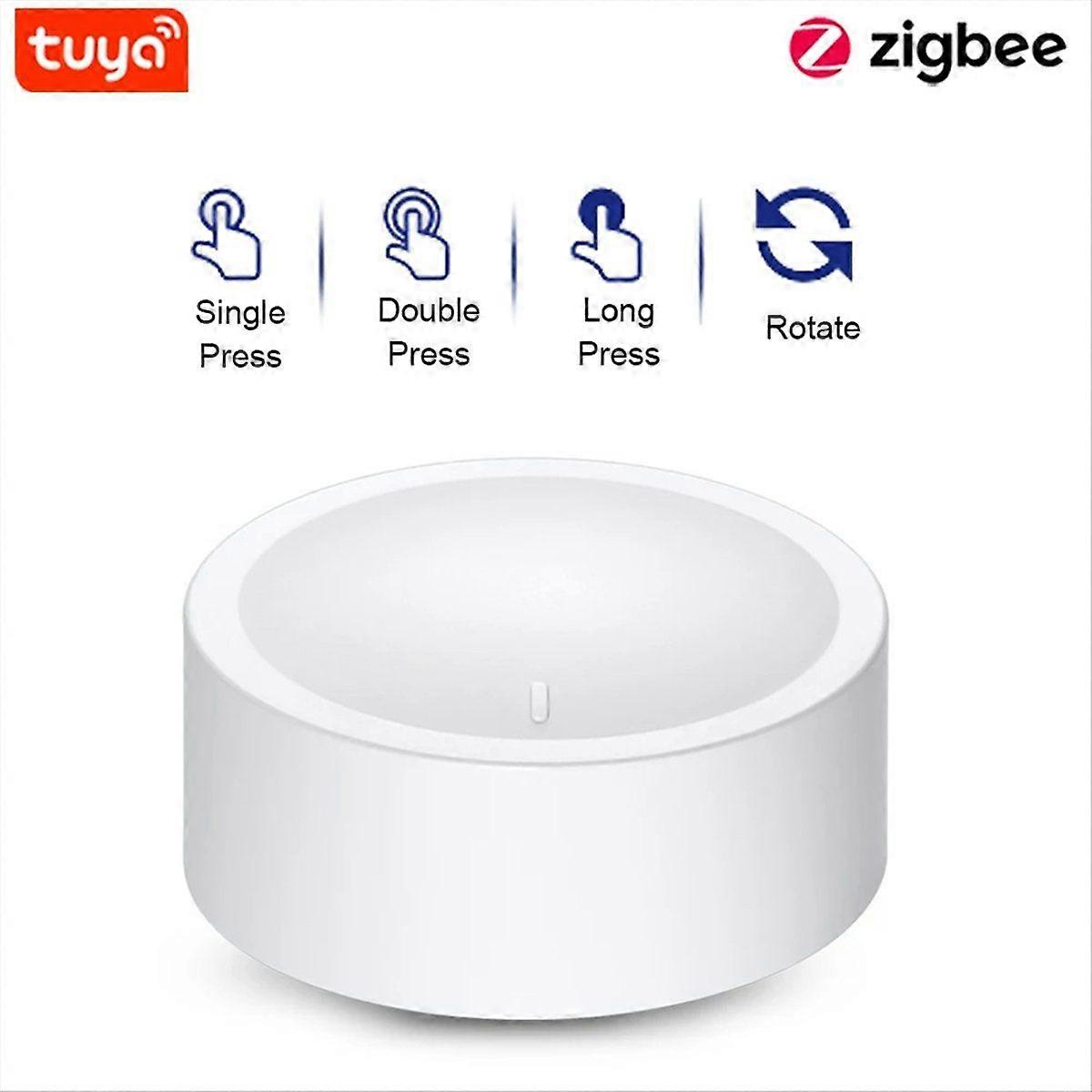 Tuya ZigBee Knob Switch Wireless Scene Button Rotatable Dimmer Switch