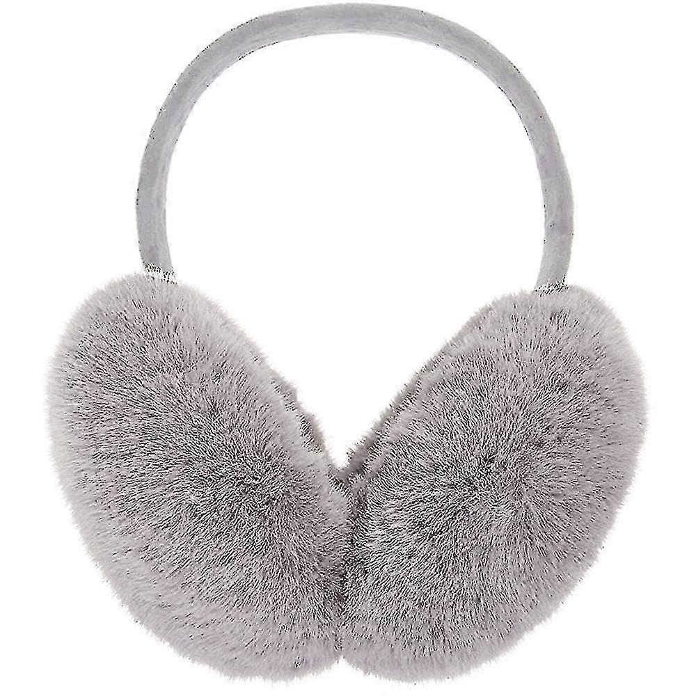 Cute and Warm Foldable Earmuffs for Winter - Gray, Ear Warmers
