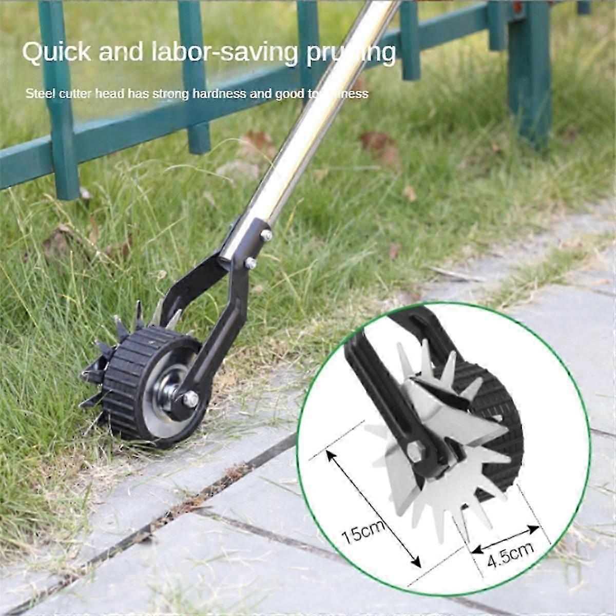 Wheeled Rotary Hand Edger Lawn Tool, Hand Edger Lawn Tool for Precise Lawn Mowing Along Walkways, Gardens, Driveways