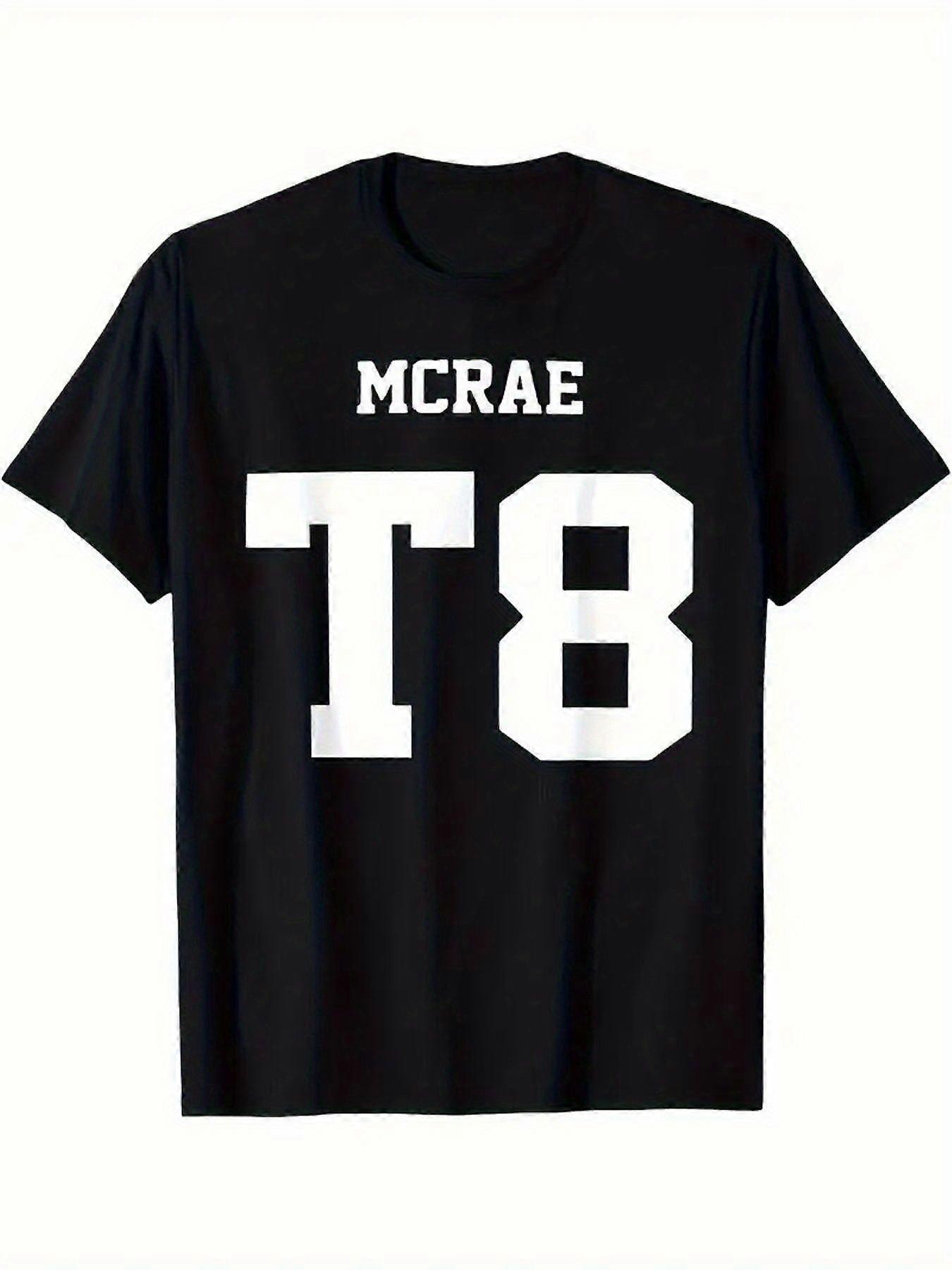 חולצת טריקו מקריי T8 ג'רזי, 100% כותנה - Azxcv