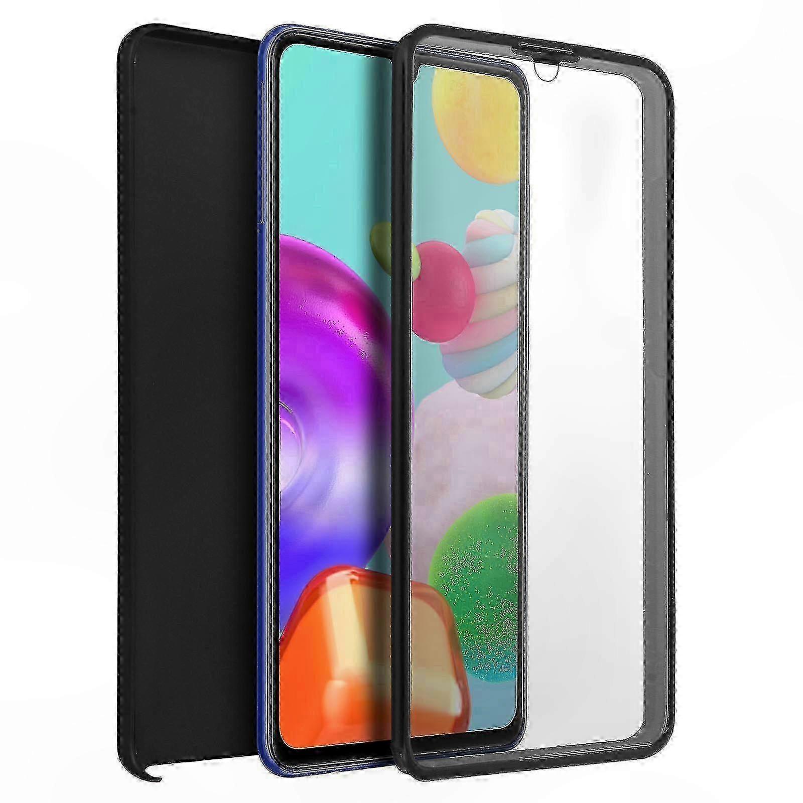 Transparent 360 Case for Galaxy A41 - Flexible Front and Rigid Back Design