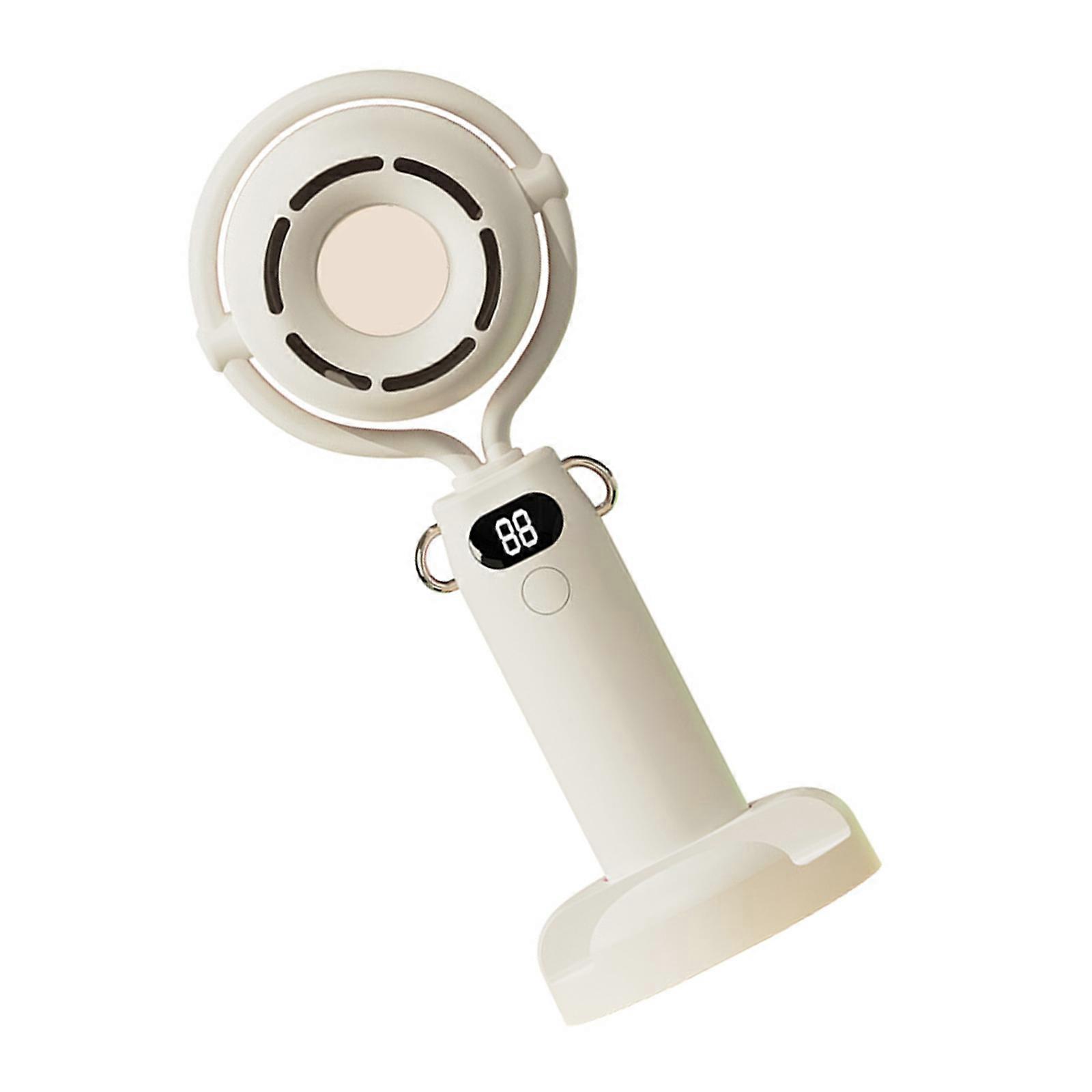 Cartoon Pattern Cooling Fan Foldable Portable Rechargeable 5 Speed Adjustable Airflows Quiet for Students Commuters Multicolor