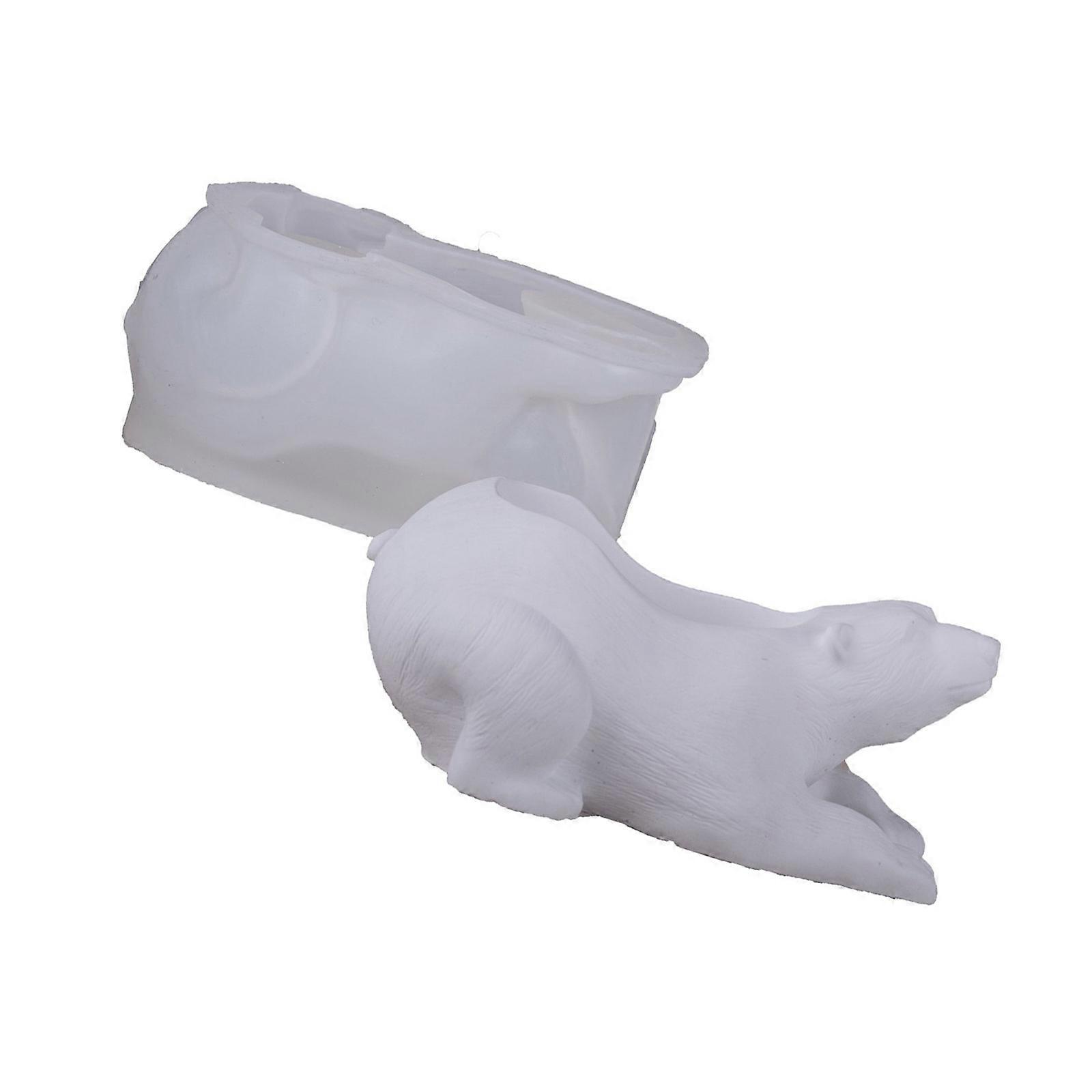 Food Grade Silicone Ice Bear Mold Multi Purpose Crafting Tool For Planters Candle Home Decors Projects Easy Release Reusable Design Multicolor