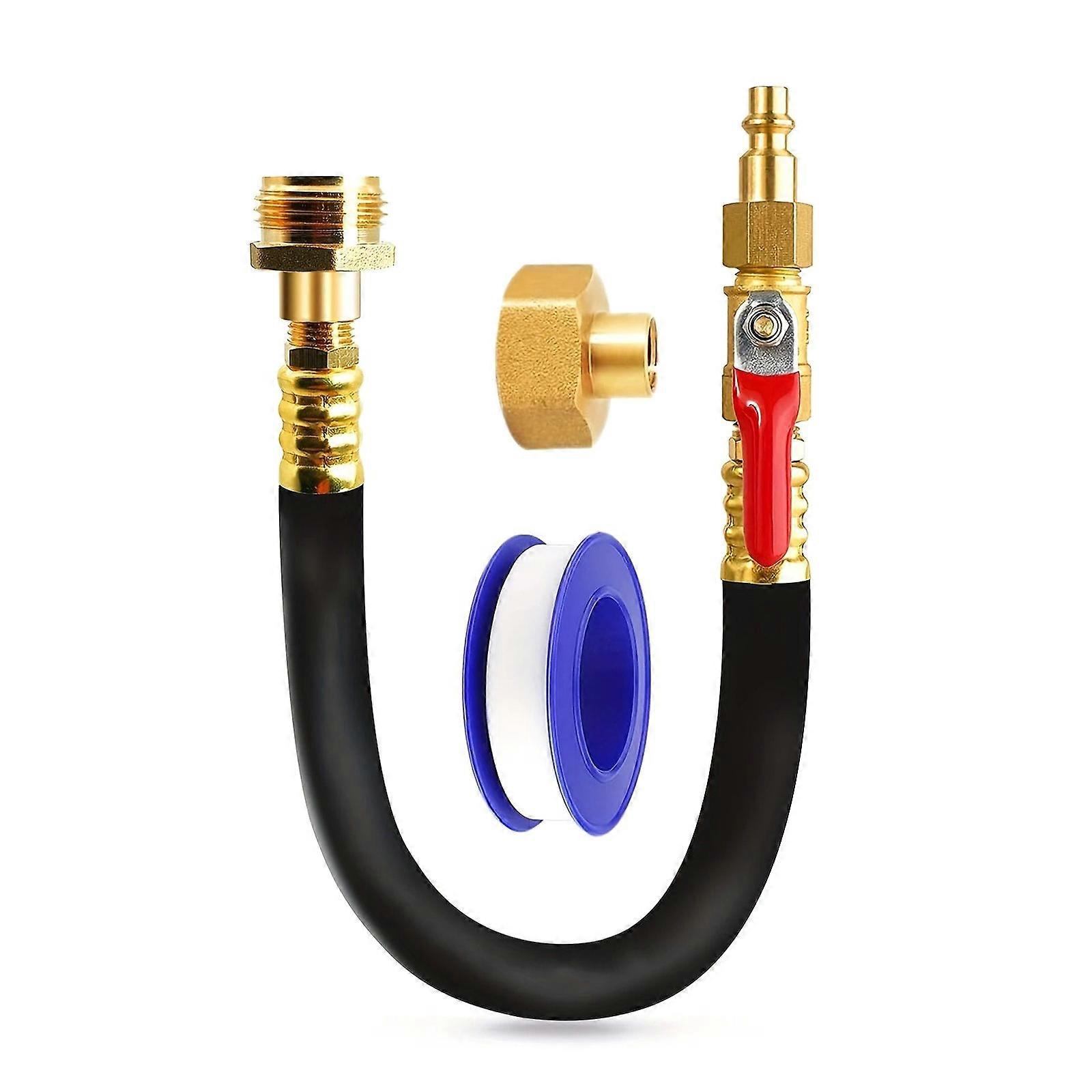 Quick Connect Sprinkler Winterization Kits Winterize Sprinkler Blowout Adapter Hose with Shut Close Valves Easy to Use Multicolor