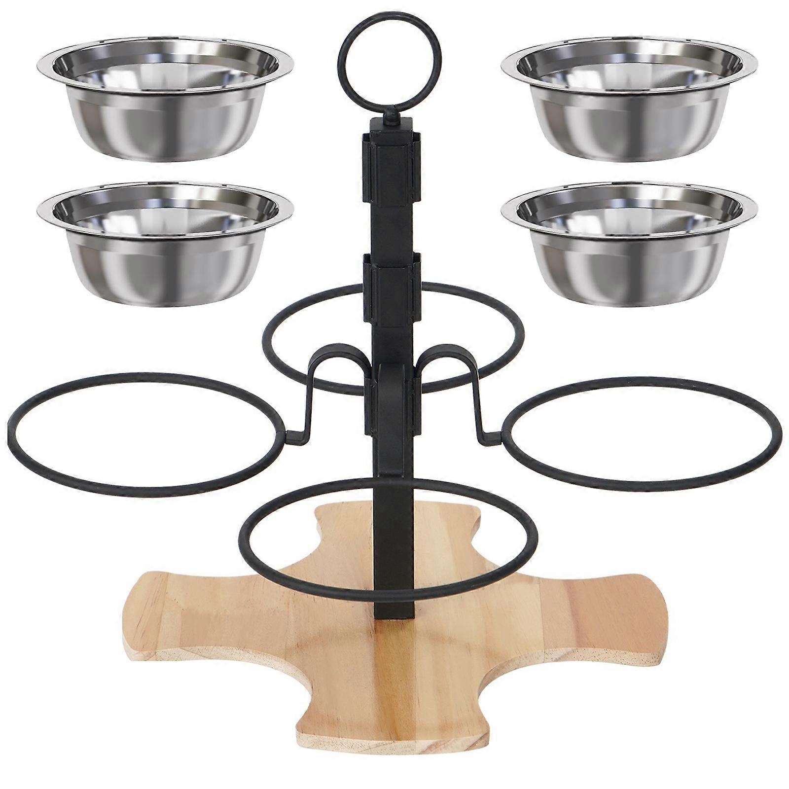 Elevated Pet Feeding Station Splash Proof For Comfortable Dog Dining Feeding Bowl Adjustable Heights Multicolor