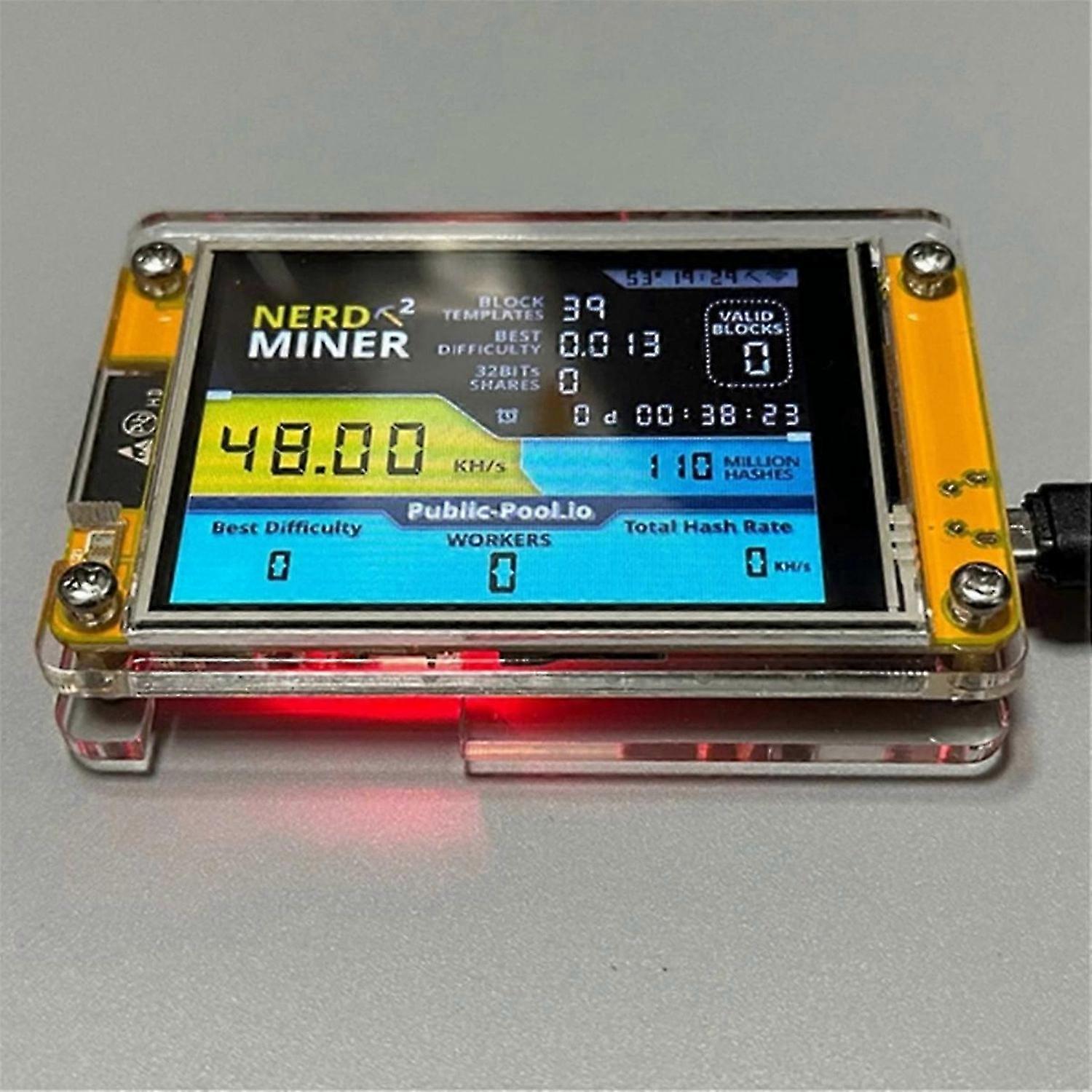 NerdMiner V2 2.8 Inch Display Solo Lottery Nerd Miner 56KH/S Machine