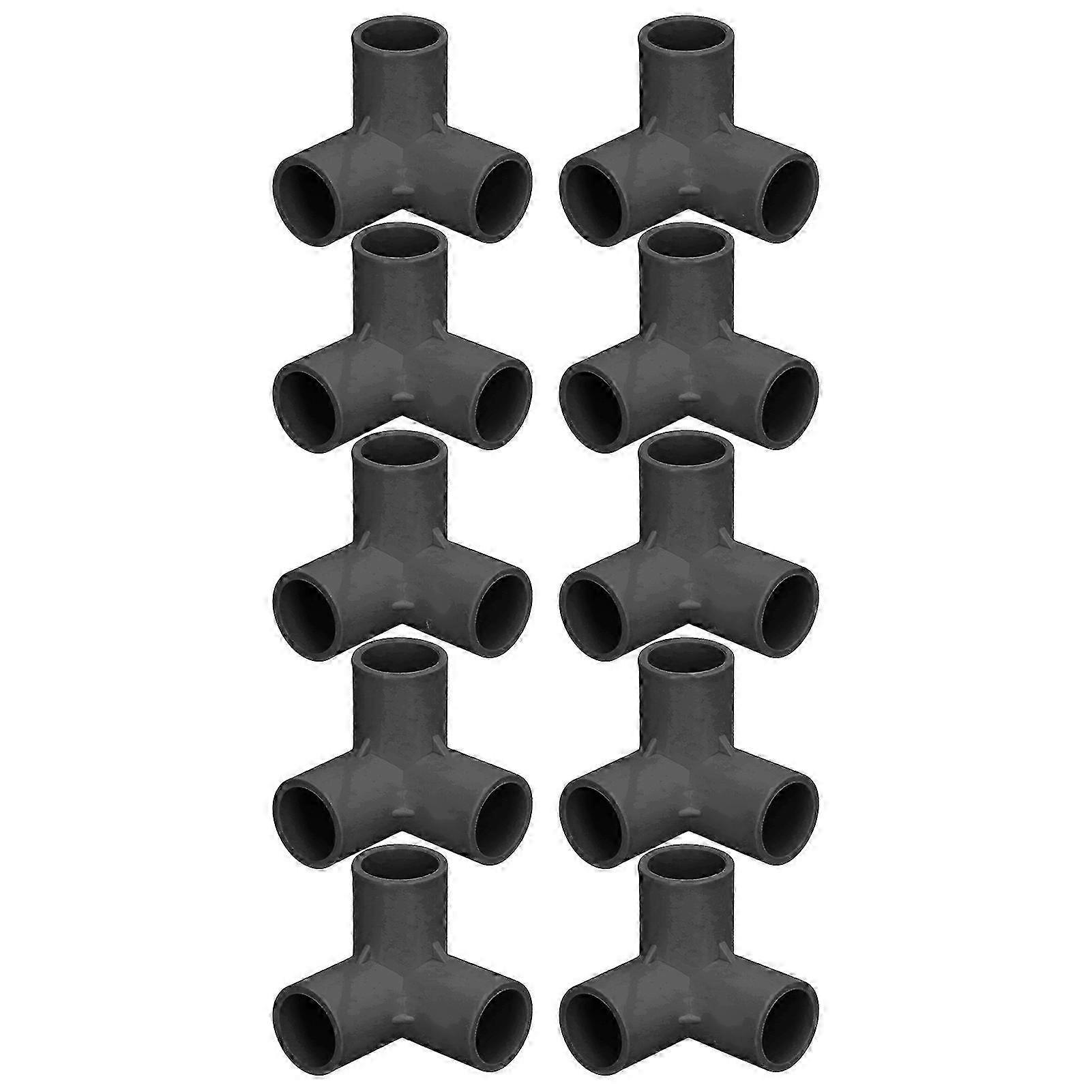 3 way pipe connector PVC tee fitting 25mm black for DIY projects