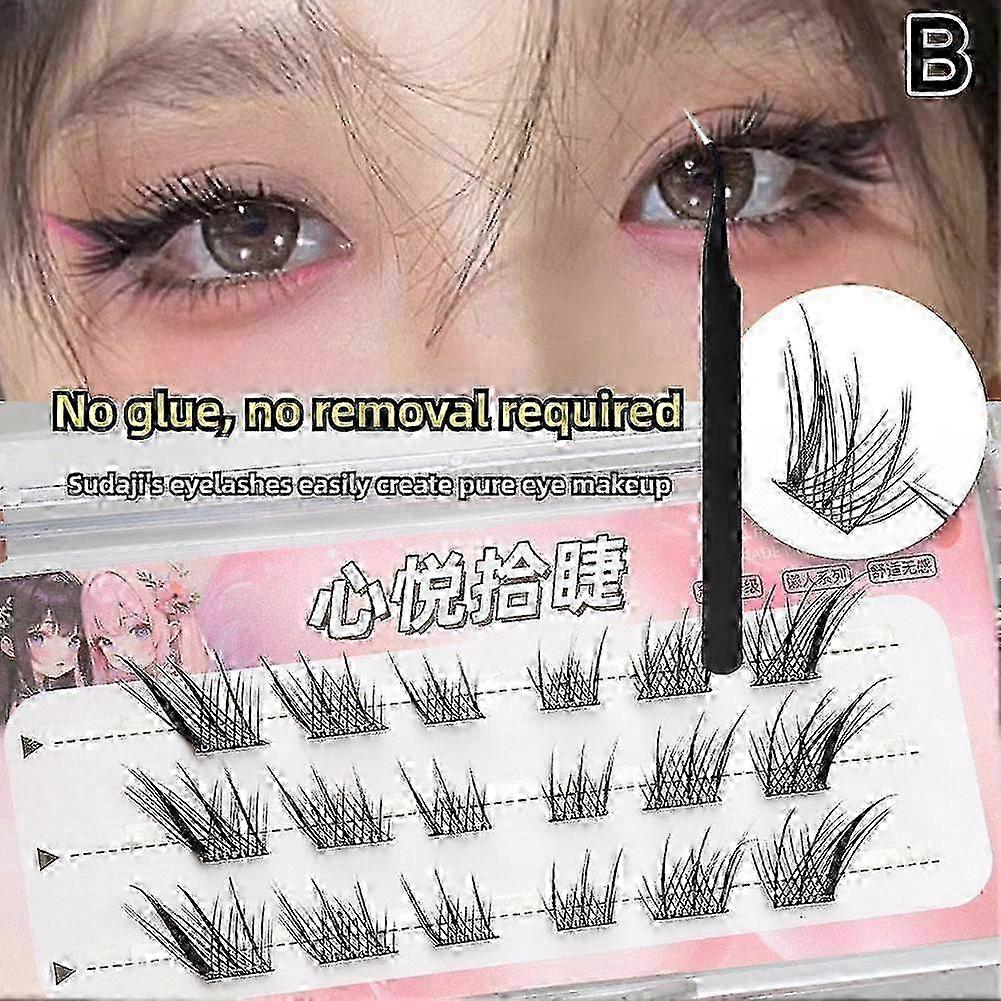 Glue-free Cluster Lashes Extensions Self-adhesive False Eyelashes Natural