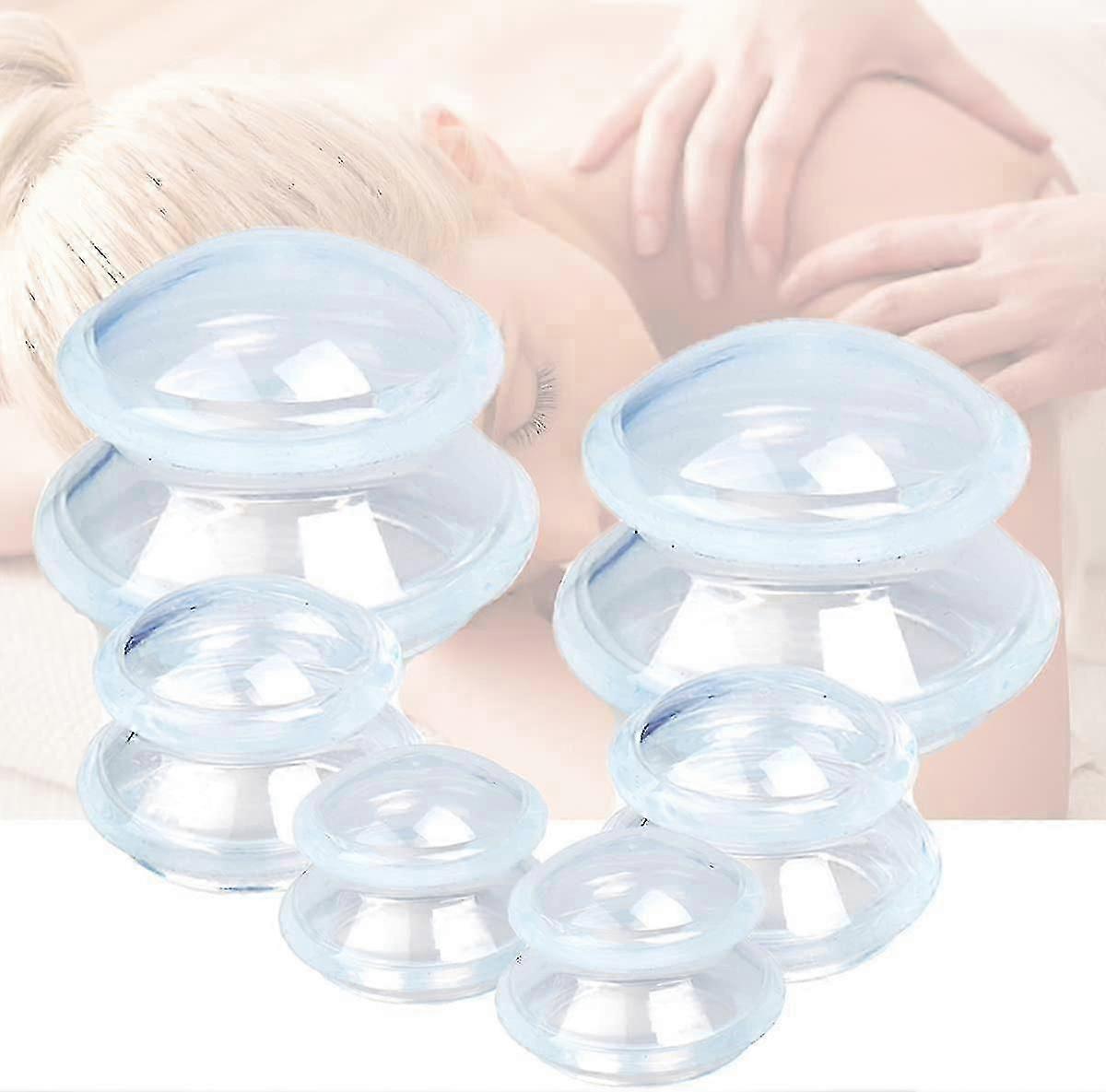 6 kokoa Cupping Therapy Set-ammattimainen kuppausterapiastudio ja kotitalouksien silikonikuppisetti, vahvempi imu, sopii myofaskiaaliseen hierontaan