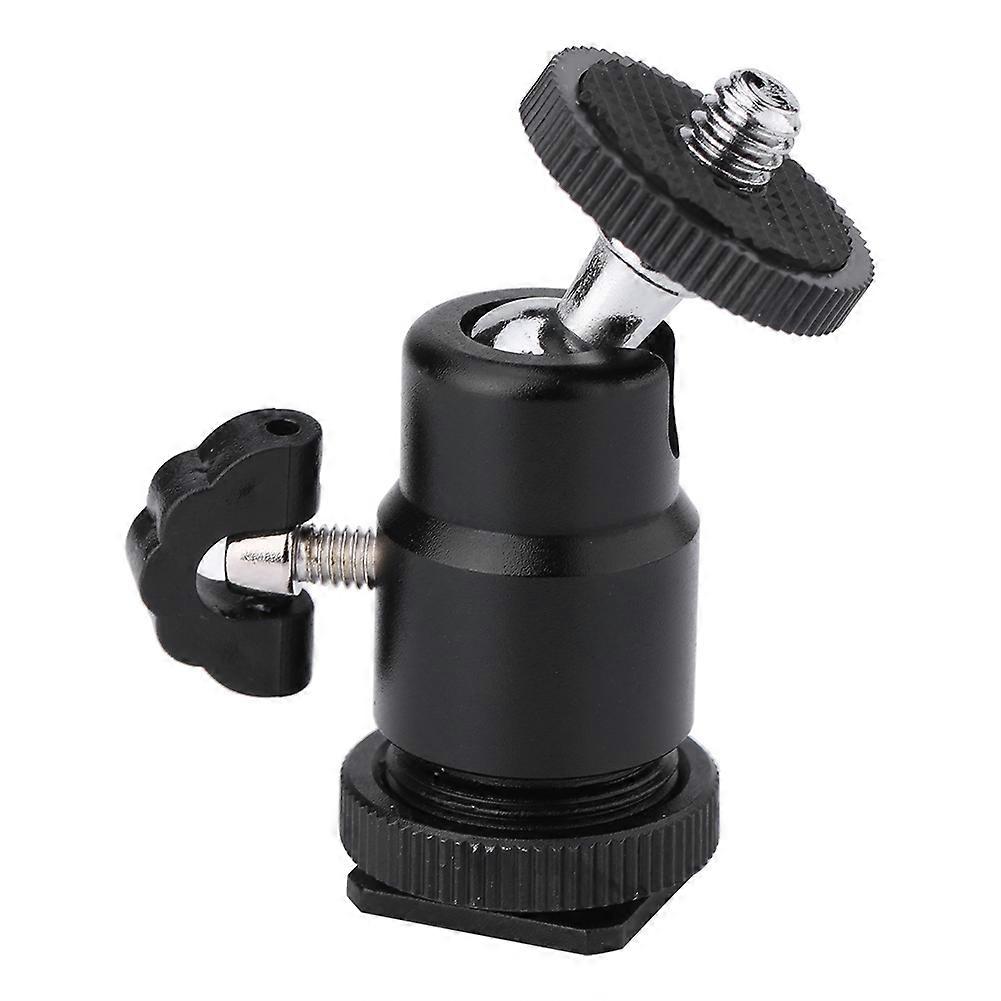 Back 1/4 inch Screw Camera Tripod Mini Ballhead Hot Shoe Adapter Accessory For Digital Camera