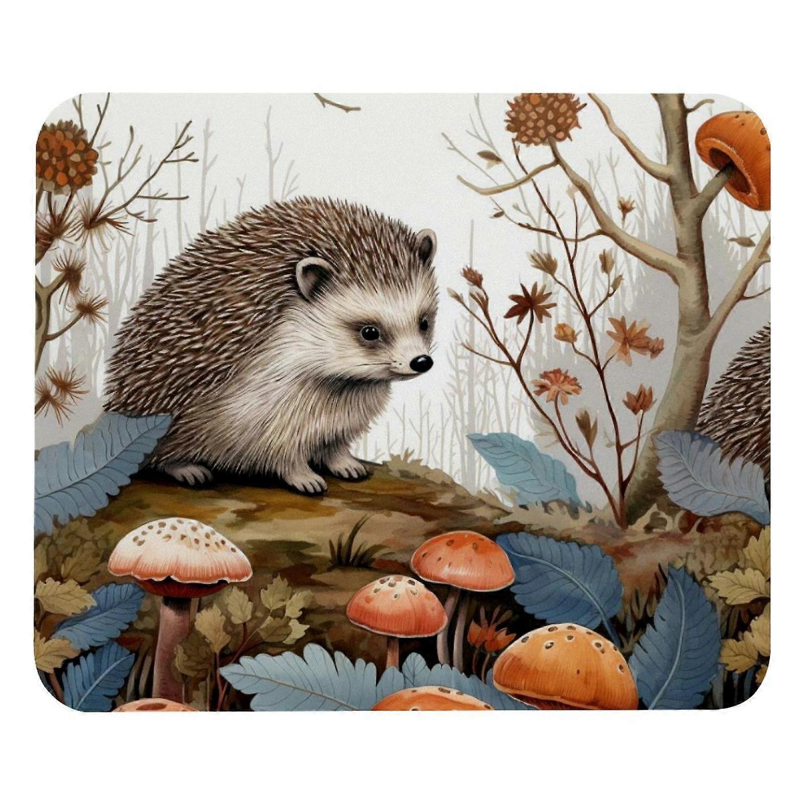 Premium Hedgehog Small Mushroom Mouse Pad - Compatible with all mice - Comfortable surface for control & accuracy - Desk mat for home & office