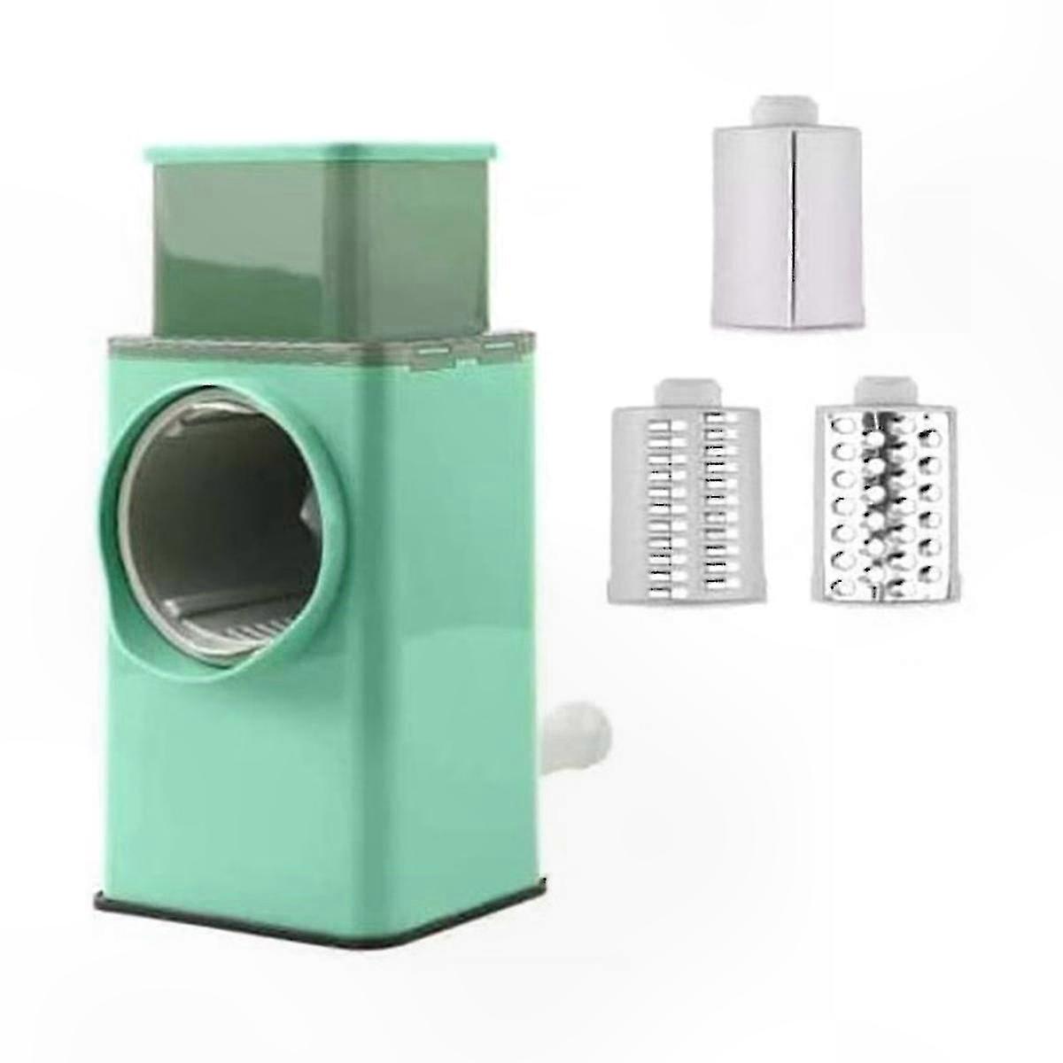 Multi-Function Vegetable Cutter with 3 Interchangeable Blades for Grating and Shredding