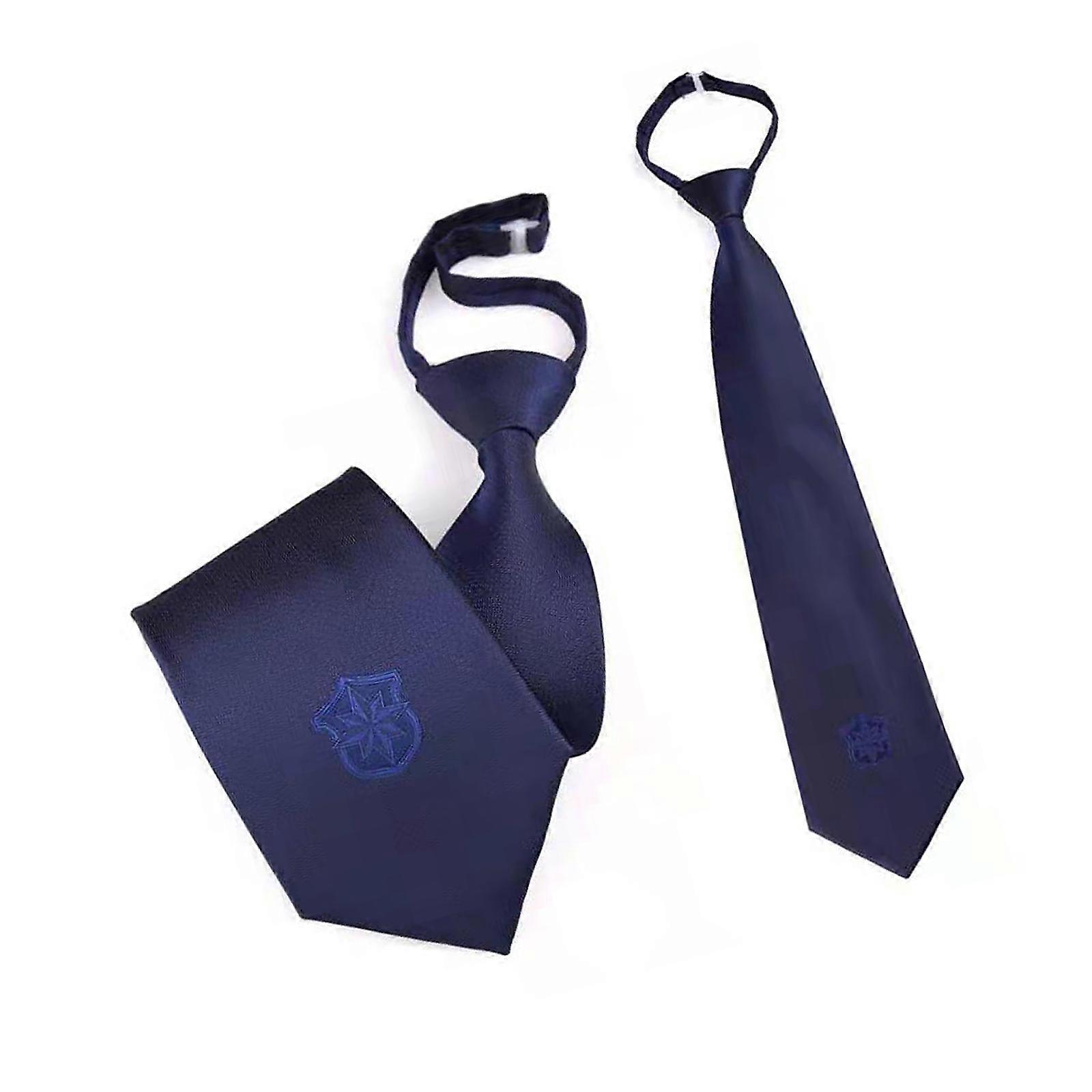 Quick Release Security Guard Neck Tie and Clip Set Secure Clip Attachment Neckwear For Formal Work Uniform Decoration Multicolor