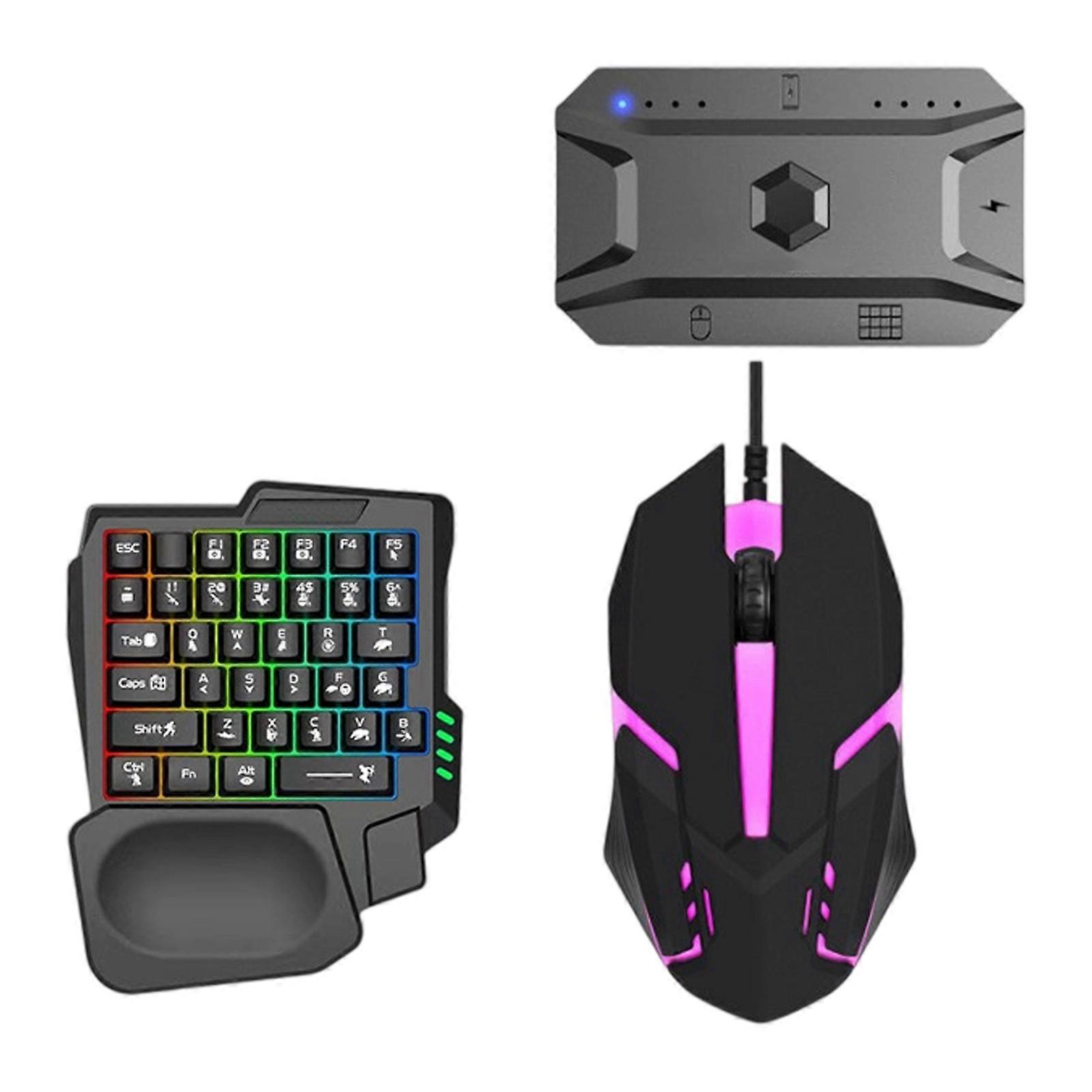 Ergonomic ABS Material USB Gaming Keyboard And Mouse Combination Set Mechanical Red/Blue Switches Wear Resistant Keycaps Multicolor