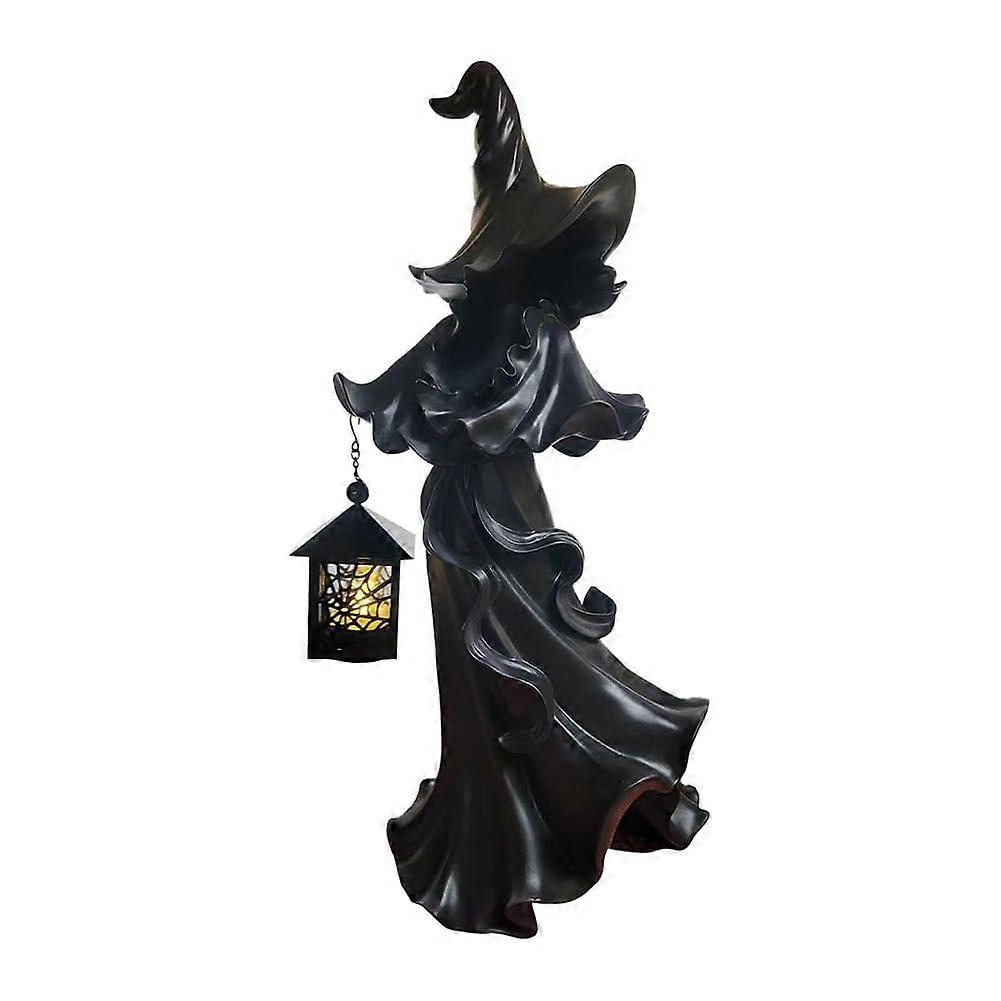 Messenger With Lantern Looking For Light Resin Sculpture Halloween Decor Lantern Figurine Statue