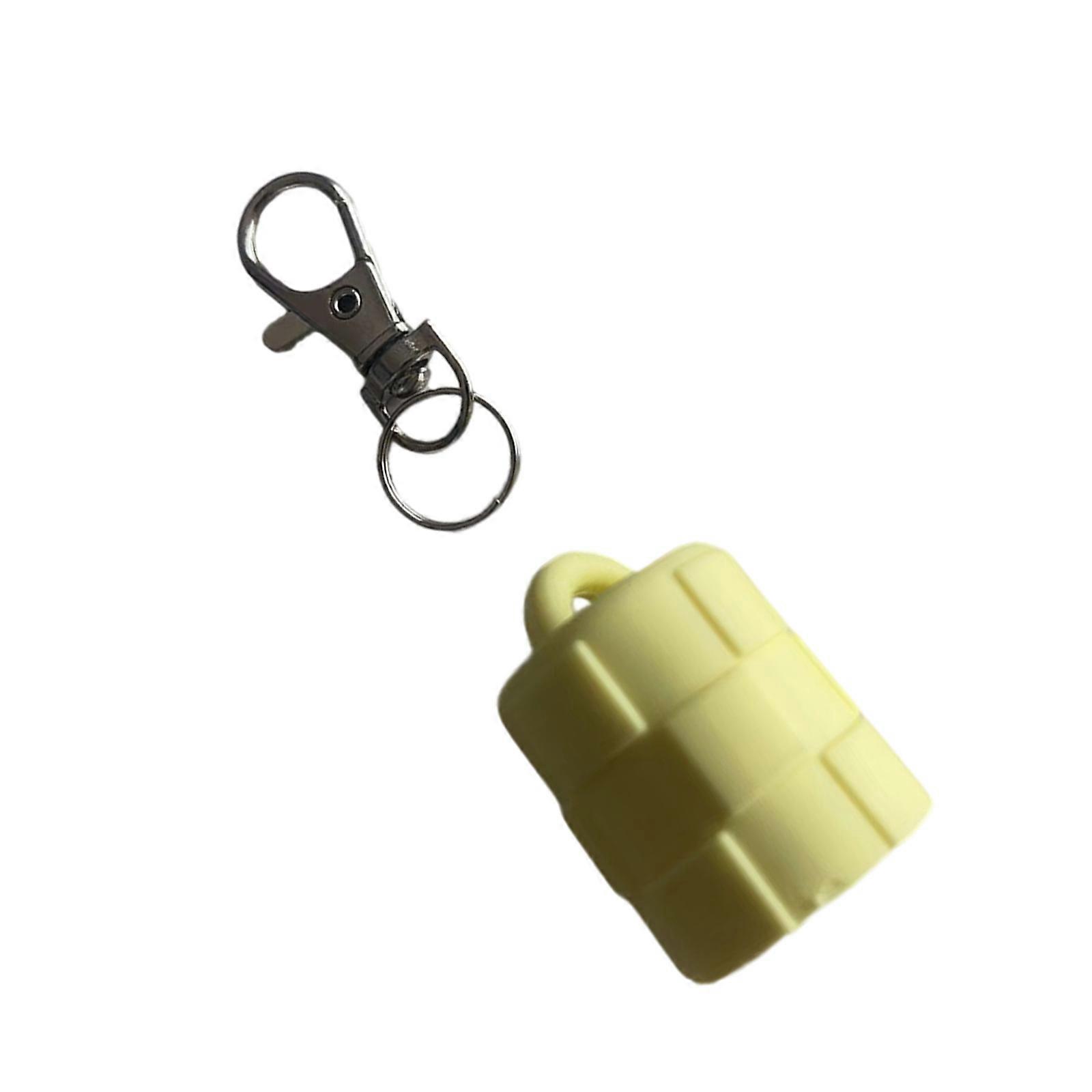 Sturdy Silicone Lipgloss Keychain Accessory Mini Keyring Charm Keychain Attachment For Phone Keys And Bags  Yellow