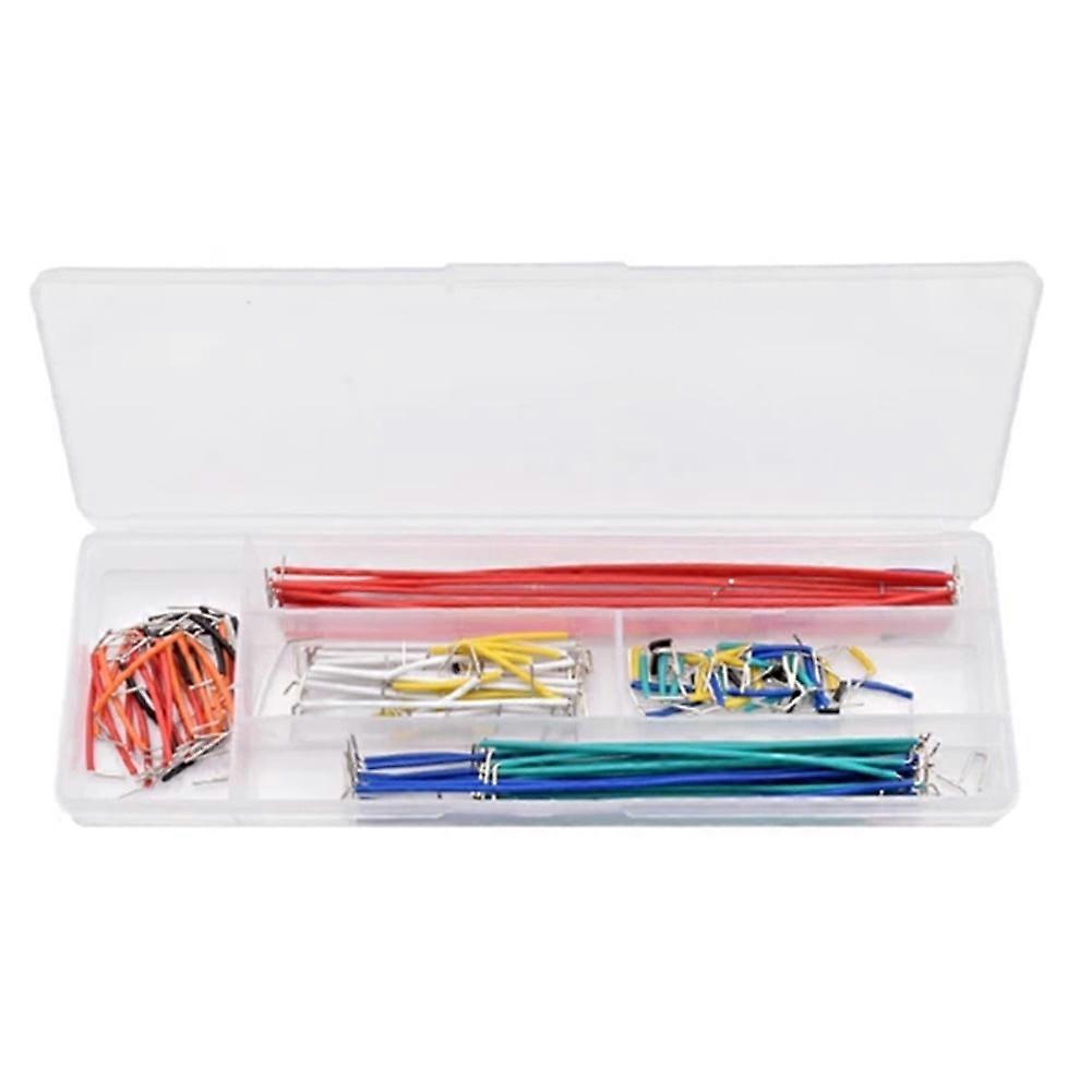 jixopn 140/560/840 Breadboard Jumper Wires with Clear Box, U Shape 14 Lengths for PCB Prototyping Circuits, compatible with Arduino