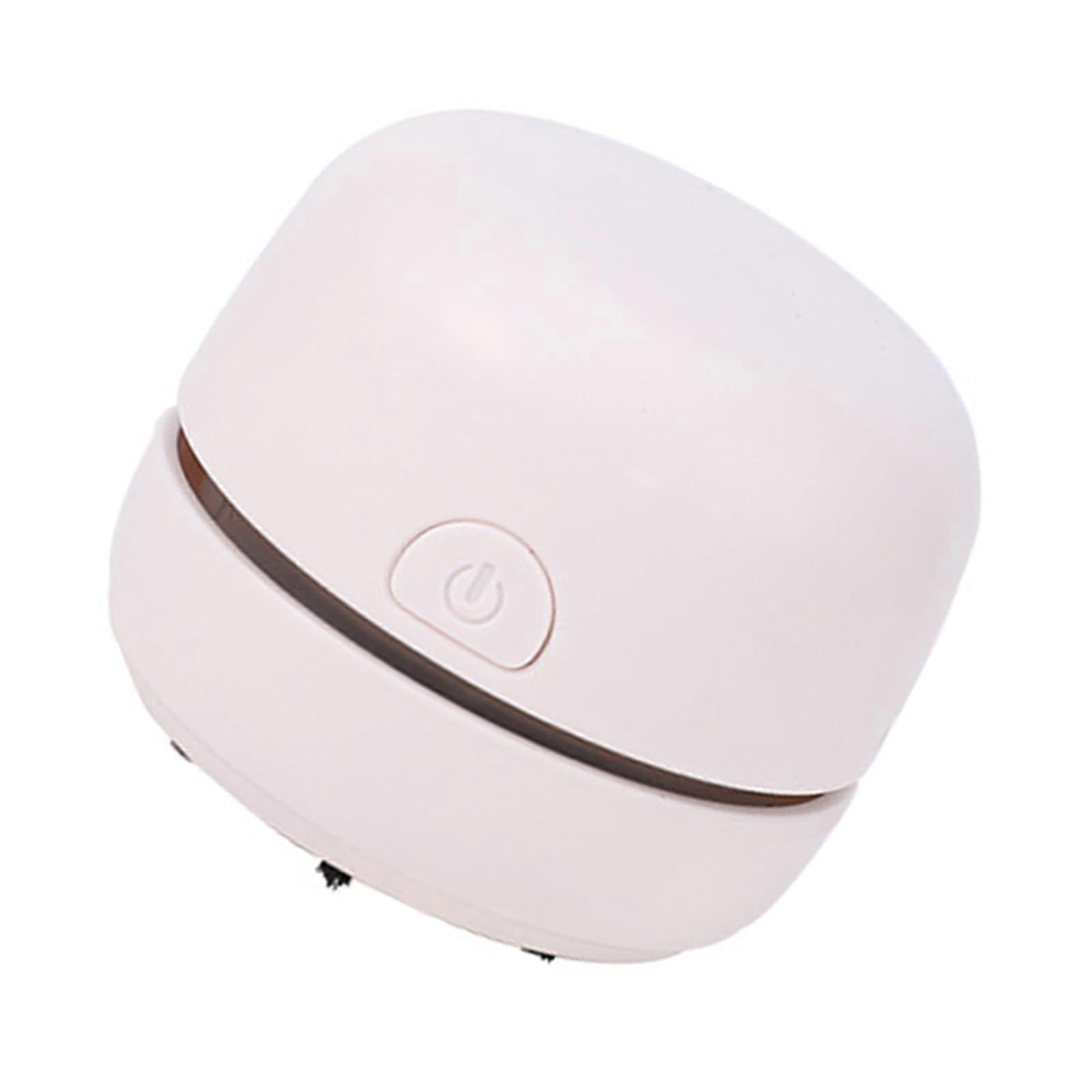 Handheld Desk Vacuum Cleaner with Adjustable Suction for Crumbs and Dust Removal, White