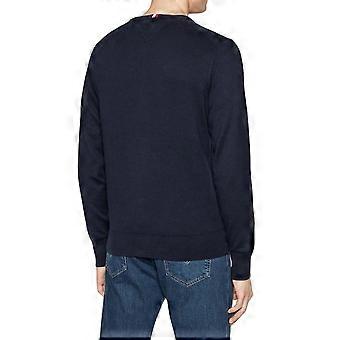 Pull Tommy Hilfiger pour homme, col V, mélange de coton