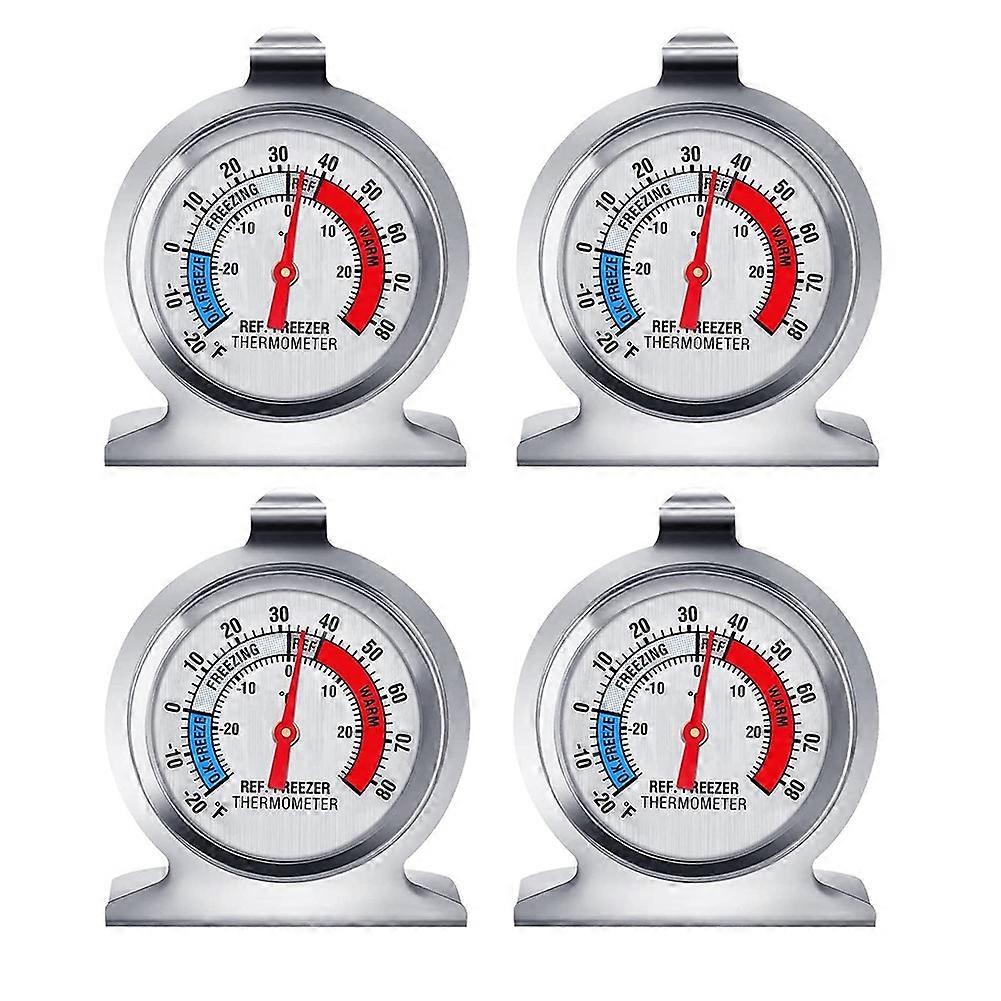 4Pc Refrigerator Thermometer, with Red Indicator Thermometer