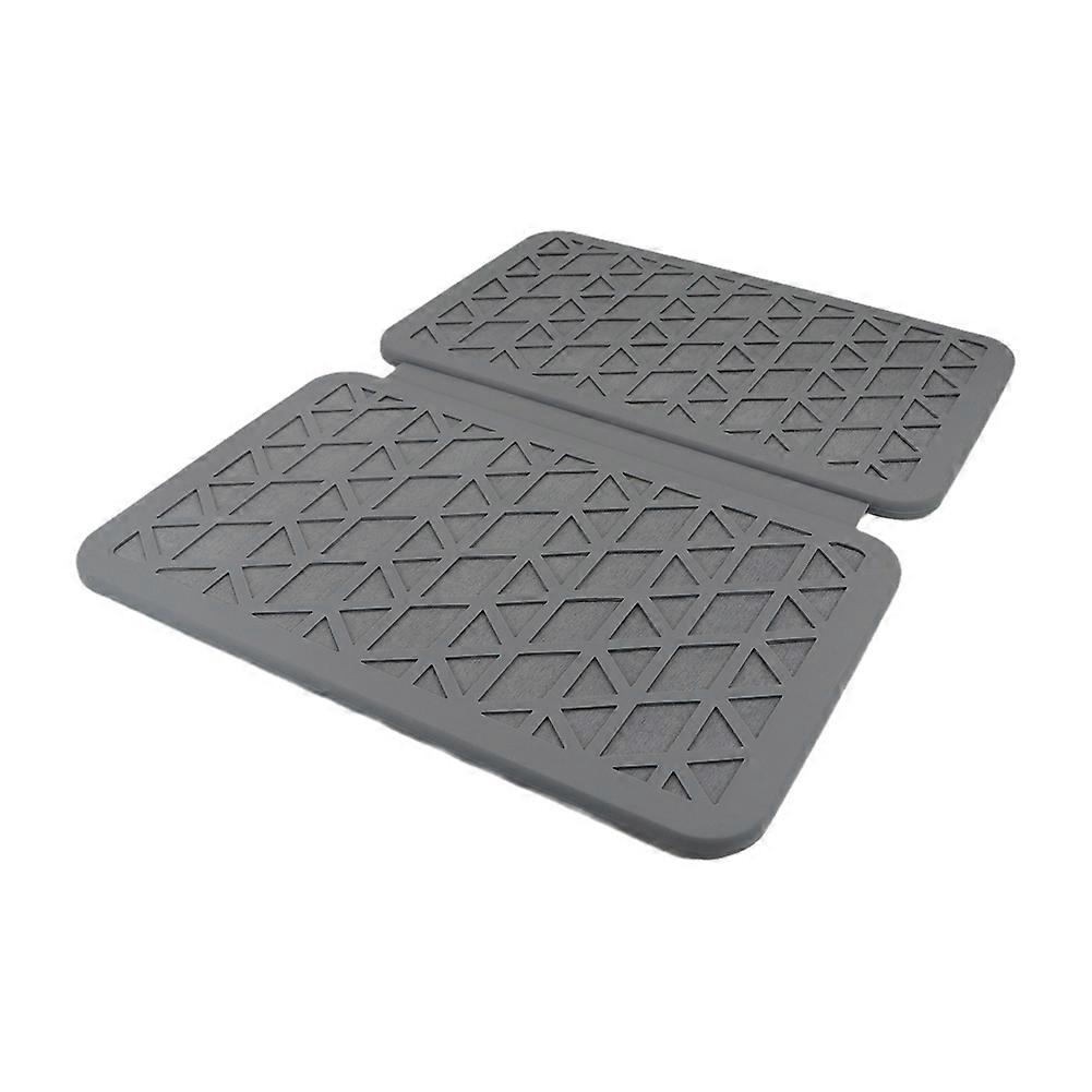 Foldable Quick-Dry Mat for Kitchen Countertop Silicon Coated Protect Tableware, Super Absorbent Anti-Slip